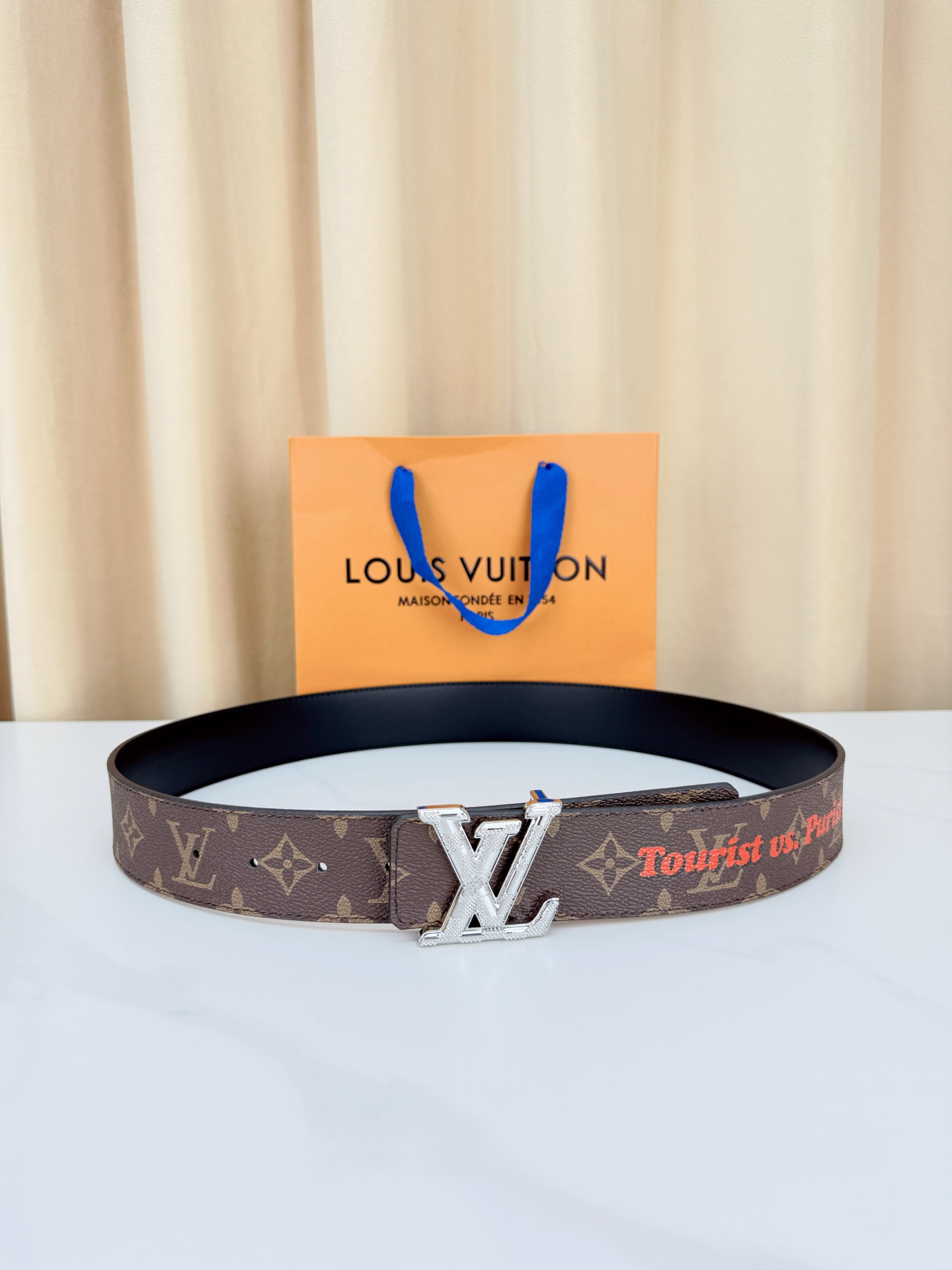 LV 4.0cm经典老花宽版腰带，深棕Monogram复古耐看，Tourist vs Purist特别款