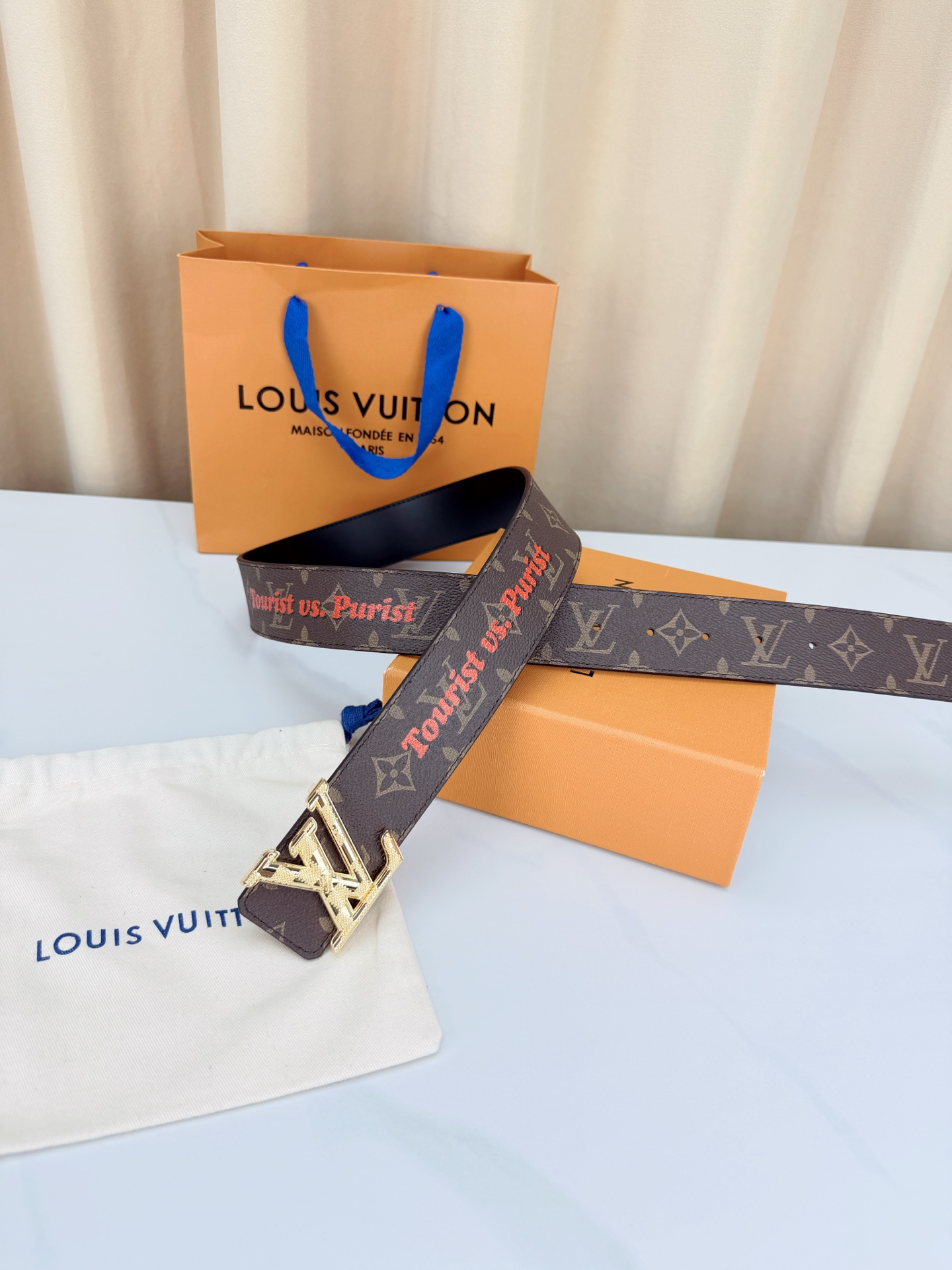 LV 4.0cm经典老花宽版腰带，深棕Monogram复古耐看，Tourist vs Purist特别款