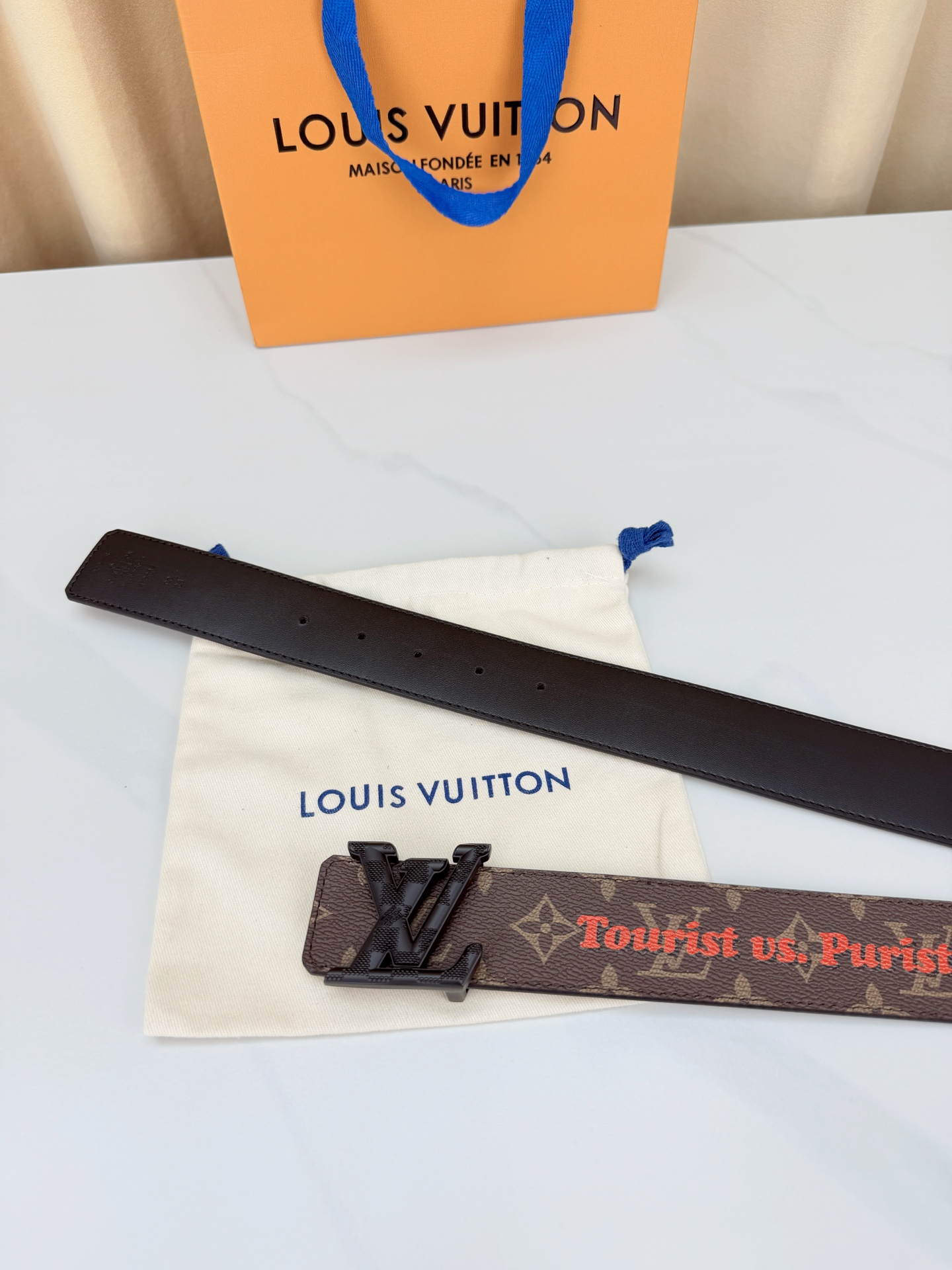 LV 4.0cm经典老花宽版腰带，深棕Monogram复古耐看，Tourist vs Purist特别款