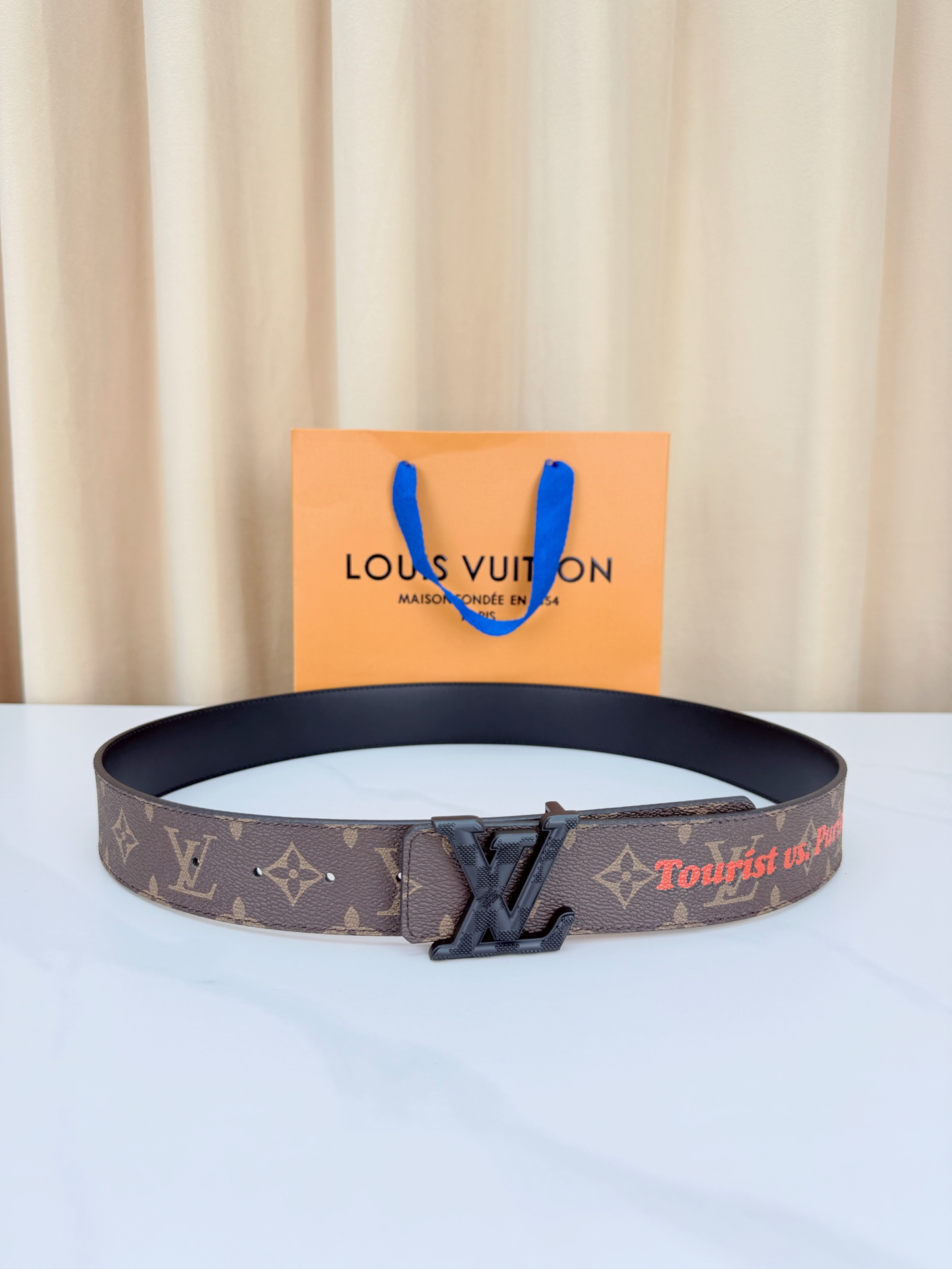 LV 4.0cm经典老花宽版腰带，深棕Monogram复古耐看，Tourist vs Purist特别款