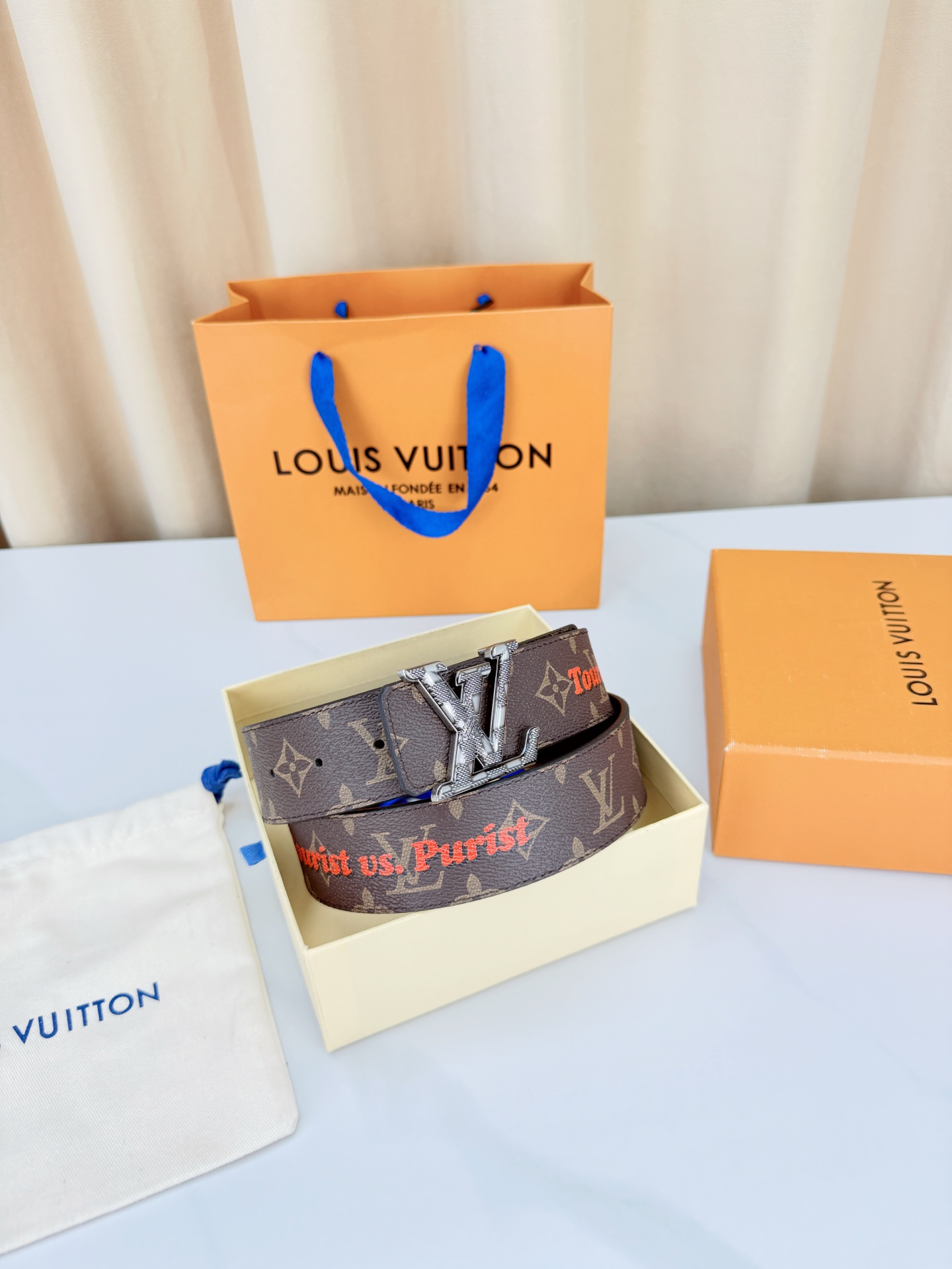 LV 4.0cm经典老花宽版腰带，深棕Monogram复古耐看，Tourist vs Purist特别款
