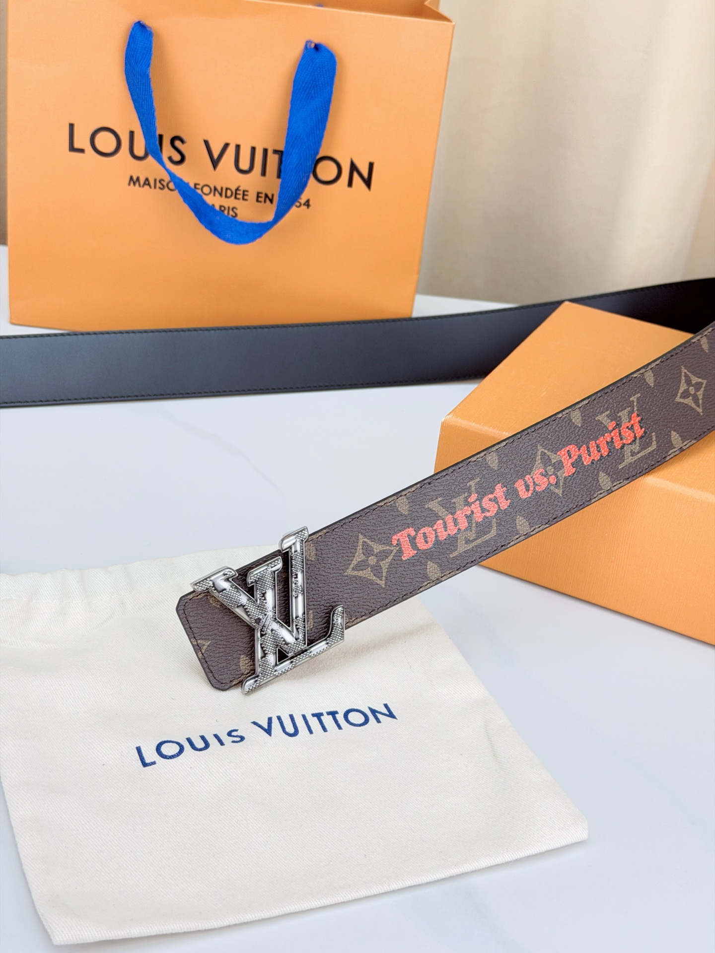 LV 4.0cm经典老花宽版腰带，深棕Monogram复古耐看，Tourist vs Purist特别款