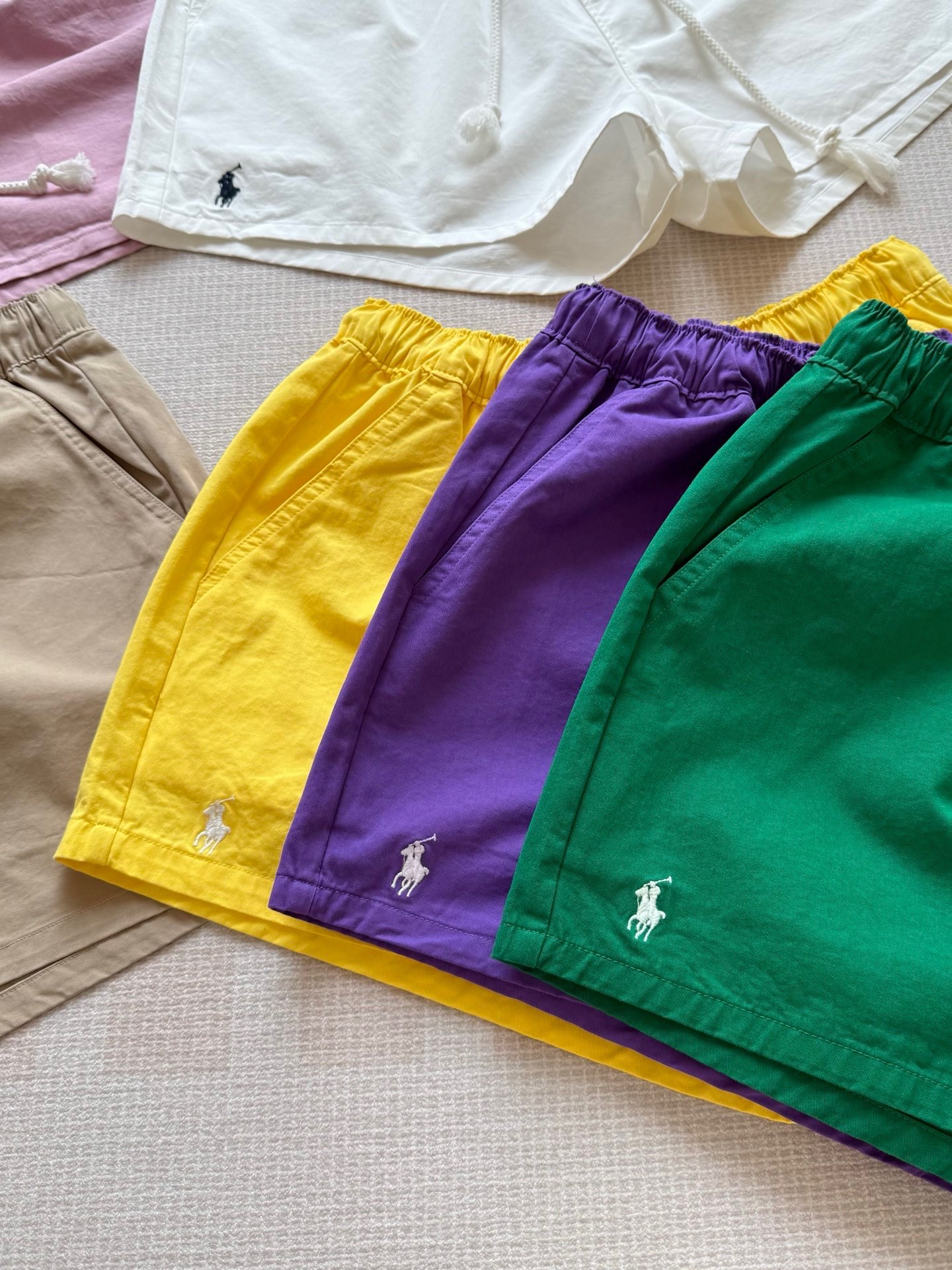 Classic Logo Embroidered Drawstring Shorts, Retro Style, Cotton Twill Fabric 4 i1749873068473 9604 0 2