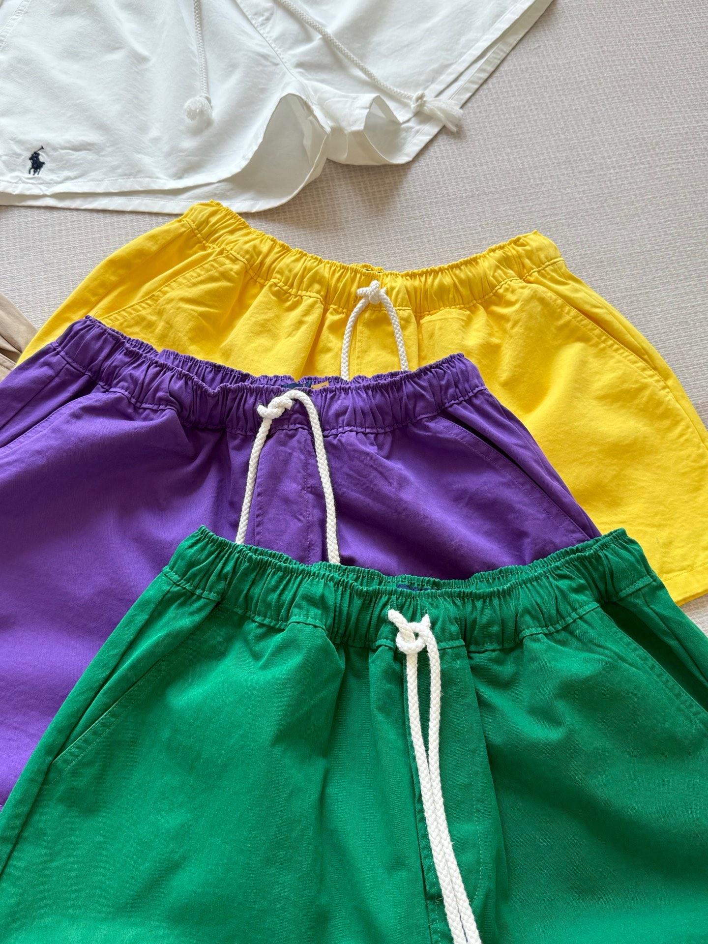 Classic Logo Embroidered Drawstring Shorts, Retro Style, Cotton Twill Fabric 5 i1749873068525 7488 0 3