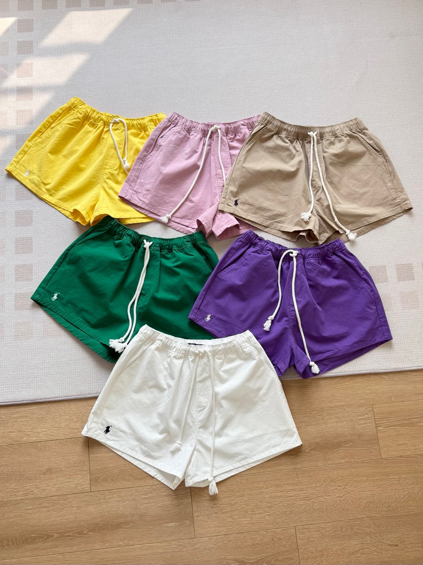Classic Logo Embroidered Drawstring Shorts, Retro Style, Cotton Twill Fabric 2 i1749873074320 4841 0 0