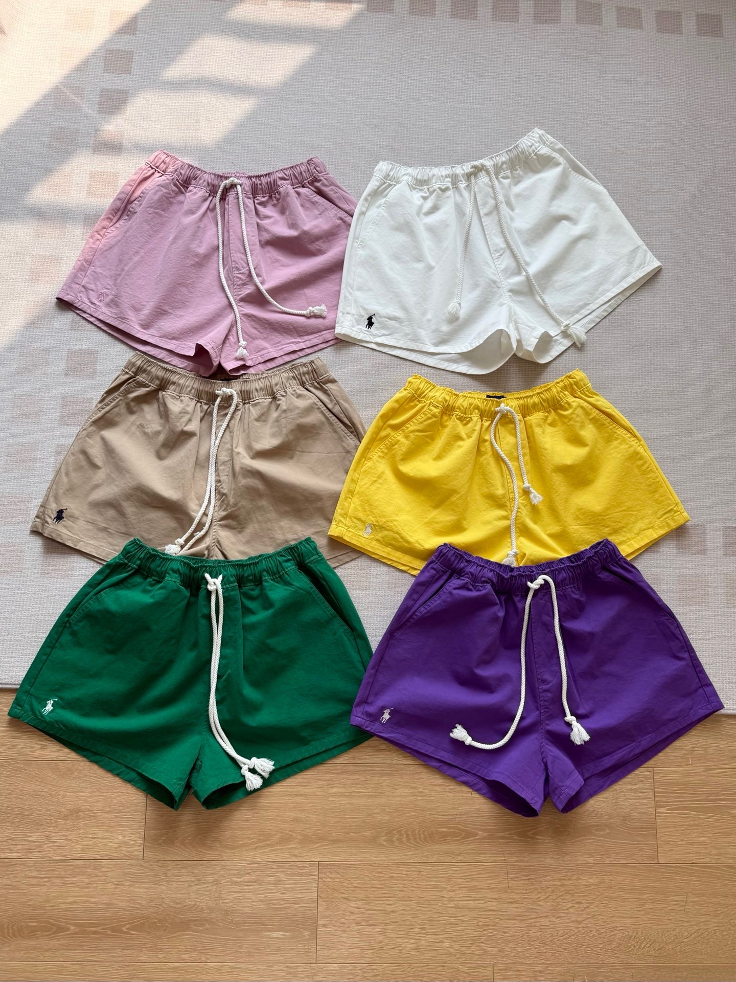 Classic Logo Embroidered Drawstring Shorts, Retro Style, Cotton Twill Fabric 3 i1749873074464 54 0 1