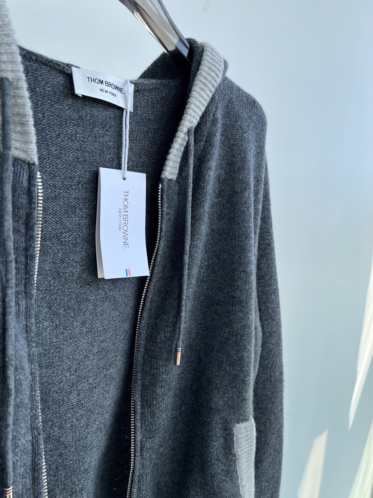 Striped Trim Zip-Up Wool-Cashmere Blend Knit Hoodie 8 i1757573971087 9311 0 6