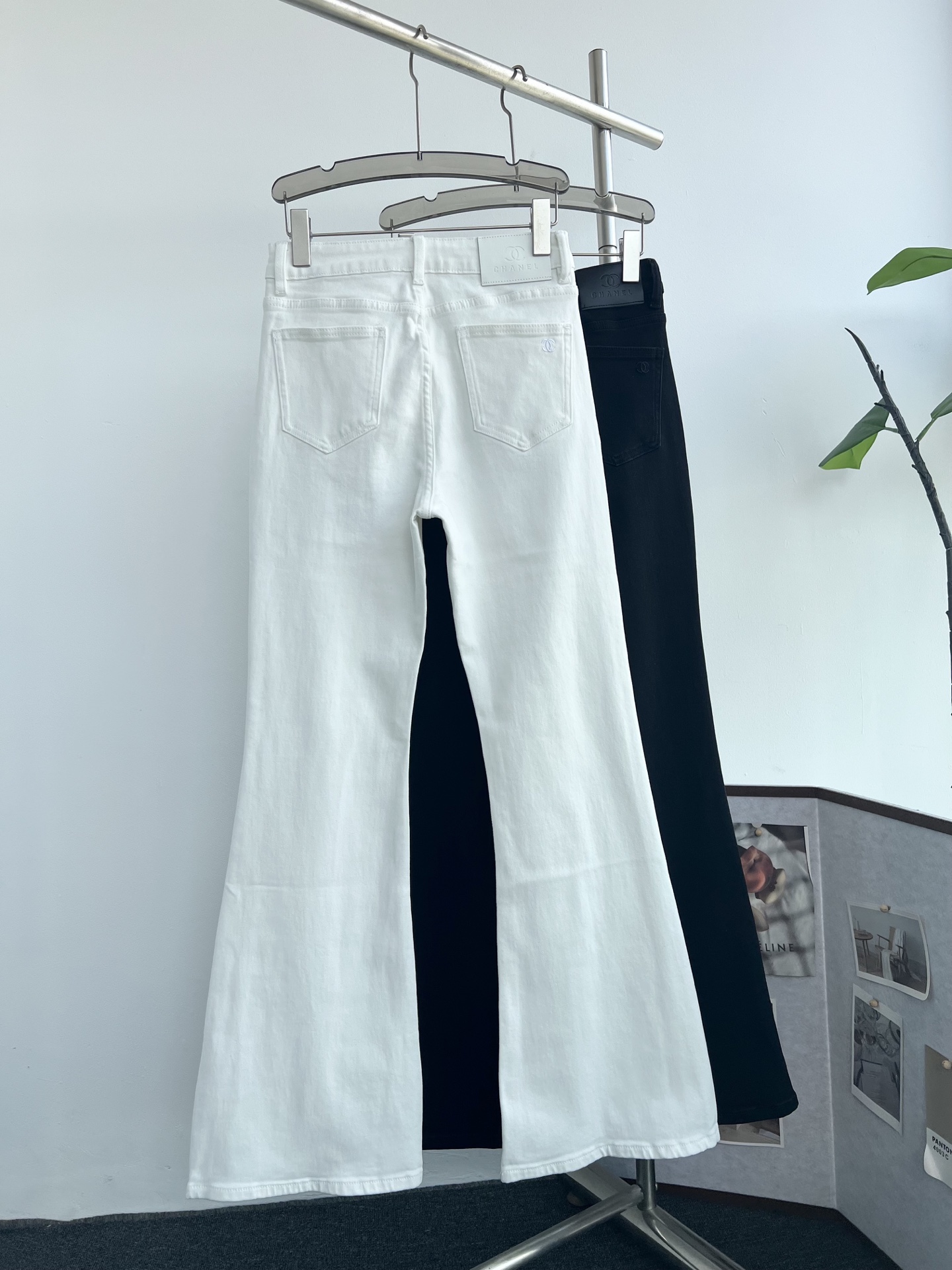 Chanel Women's Flared Jeans with CC Logo - Comfortable & Stylish 5 i1757752475230 6484 0 3