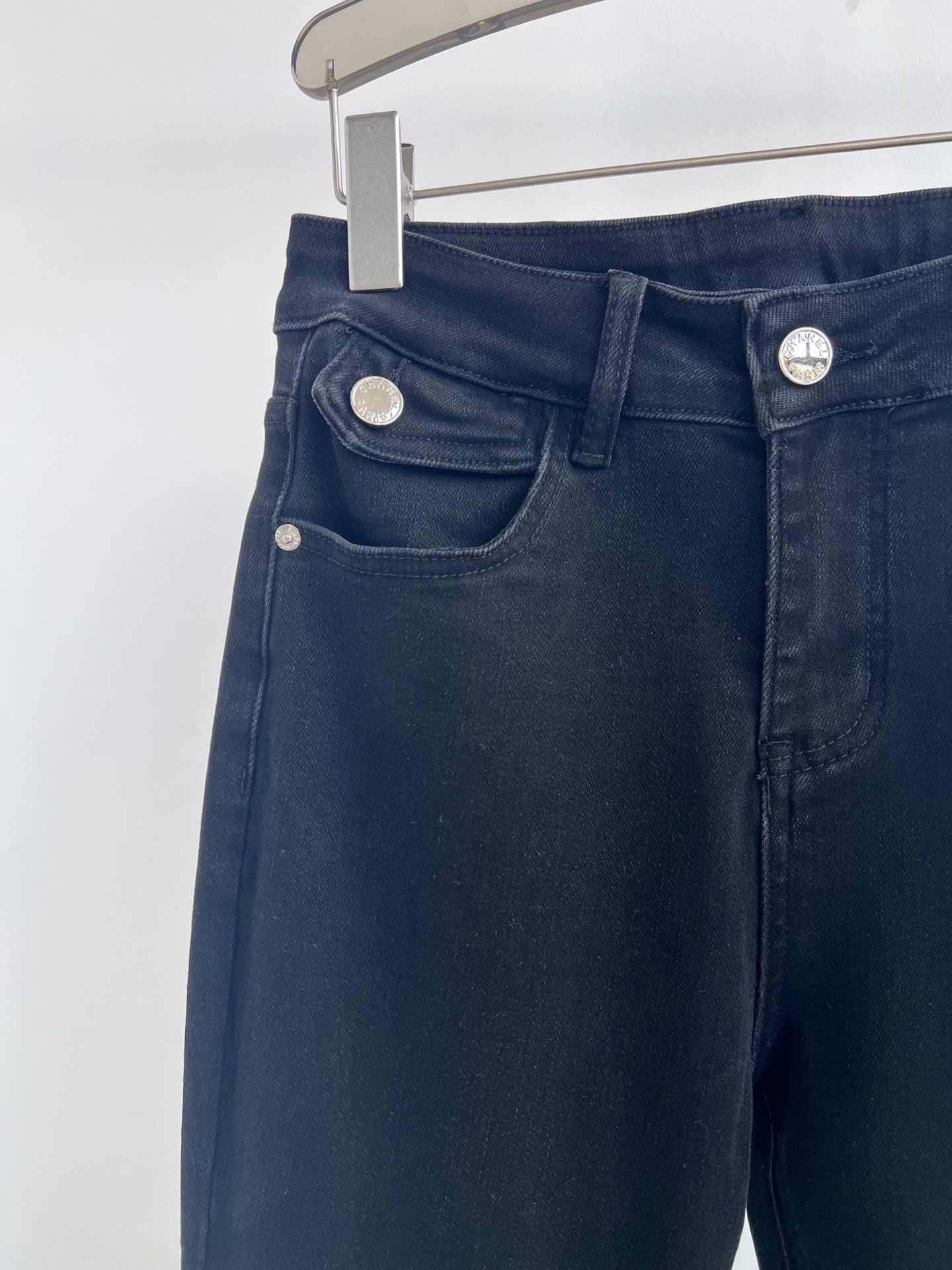 Chanel Women's Flared Jeans with CC Logo - Black Gray/White, S-XL 4 i1757752528360 6719 0 2