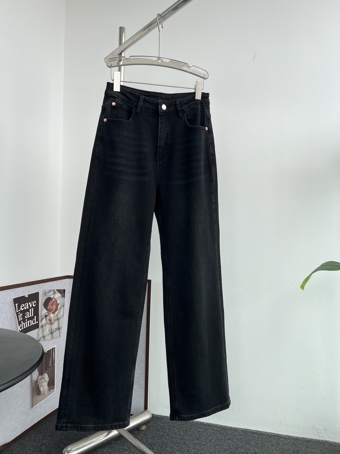 Logo Embroidered Straight Leg Jeans in Black Grey/Blue 3 i1759658918206 4357 0 1
