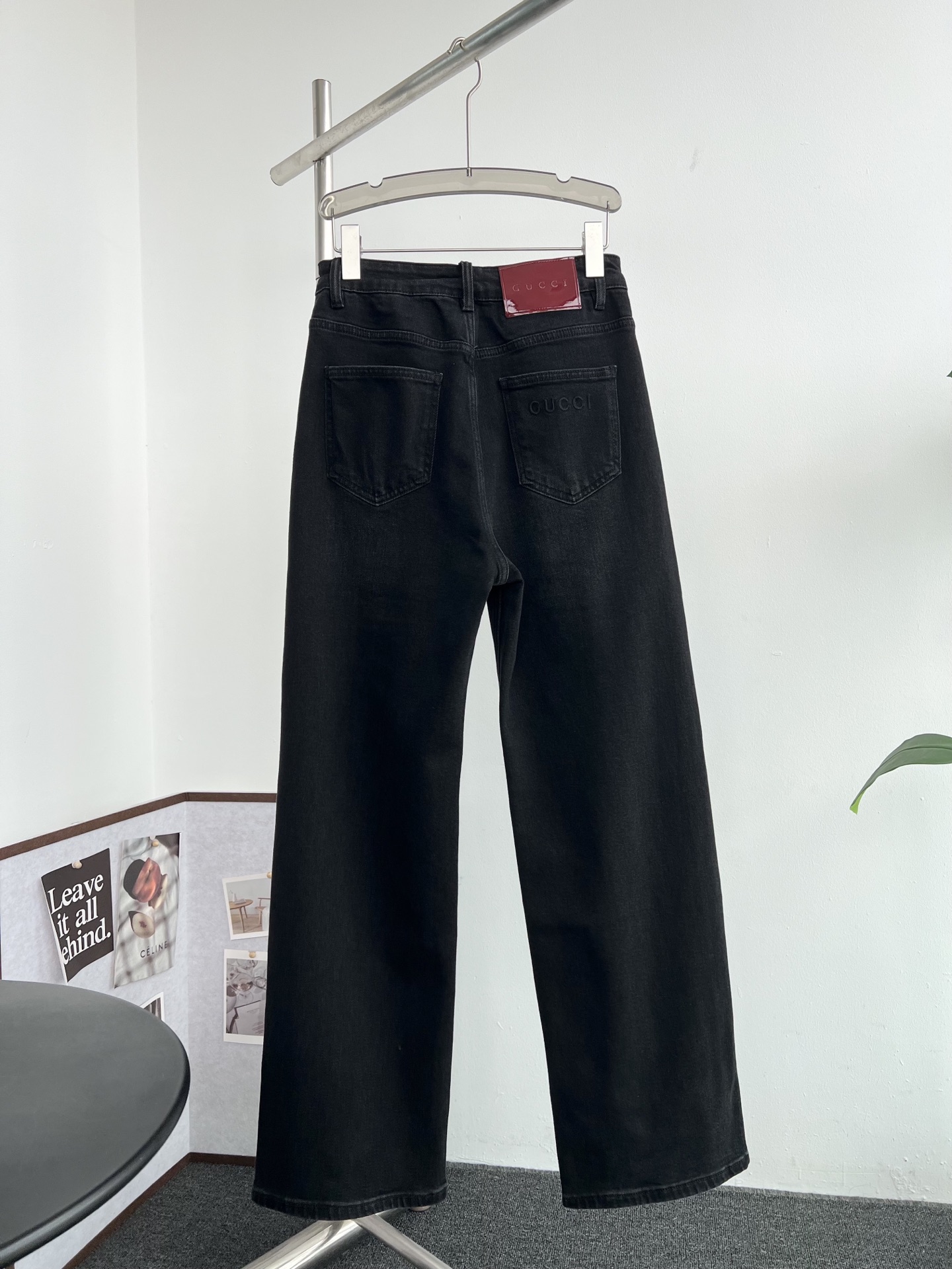 Logo Embroidered Straight Leg Jeans in Black Grey/Blue 6 i1759658920544 1859 0 4