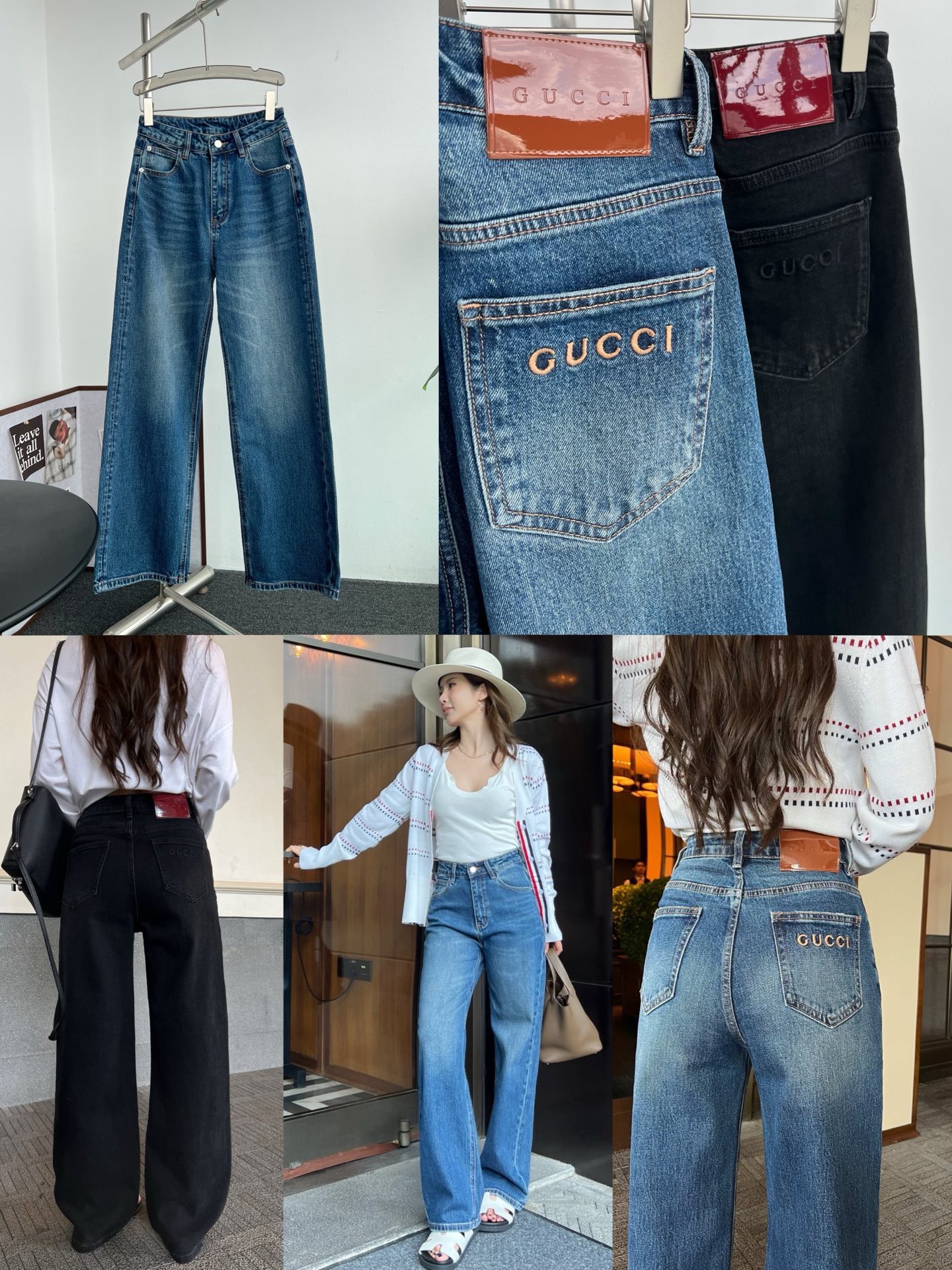 Logo Embroidered Straight Leg Jeans in Black Grey/Blue 10 i1759658922268 5543 0 8