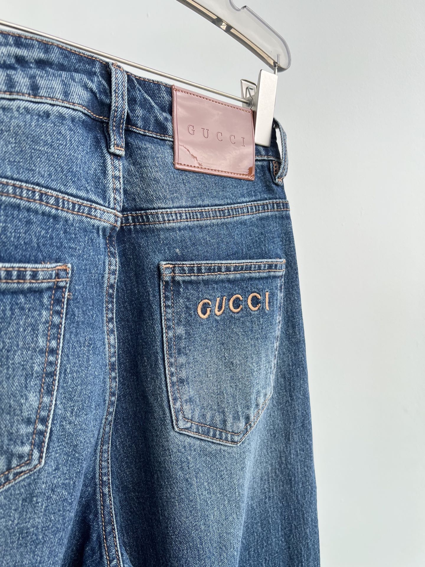 Gucci Embroidered Logo Straight Leg Jeans - Comfort & Style, Black Gray/Blue 6 i1759658948157 7706 0 4