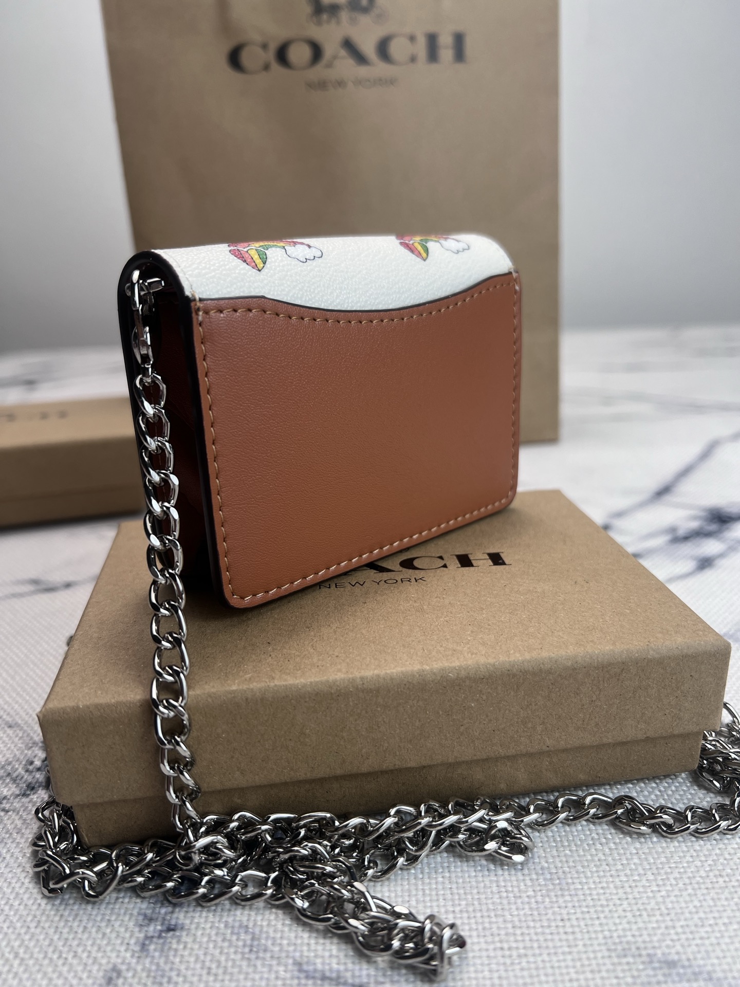Coach COACH蔻驰 CK391彩虹 按扣开合折叠每一款都正中老阿姨的少女心 不会夸张的包包