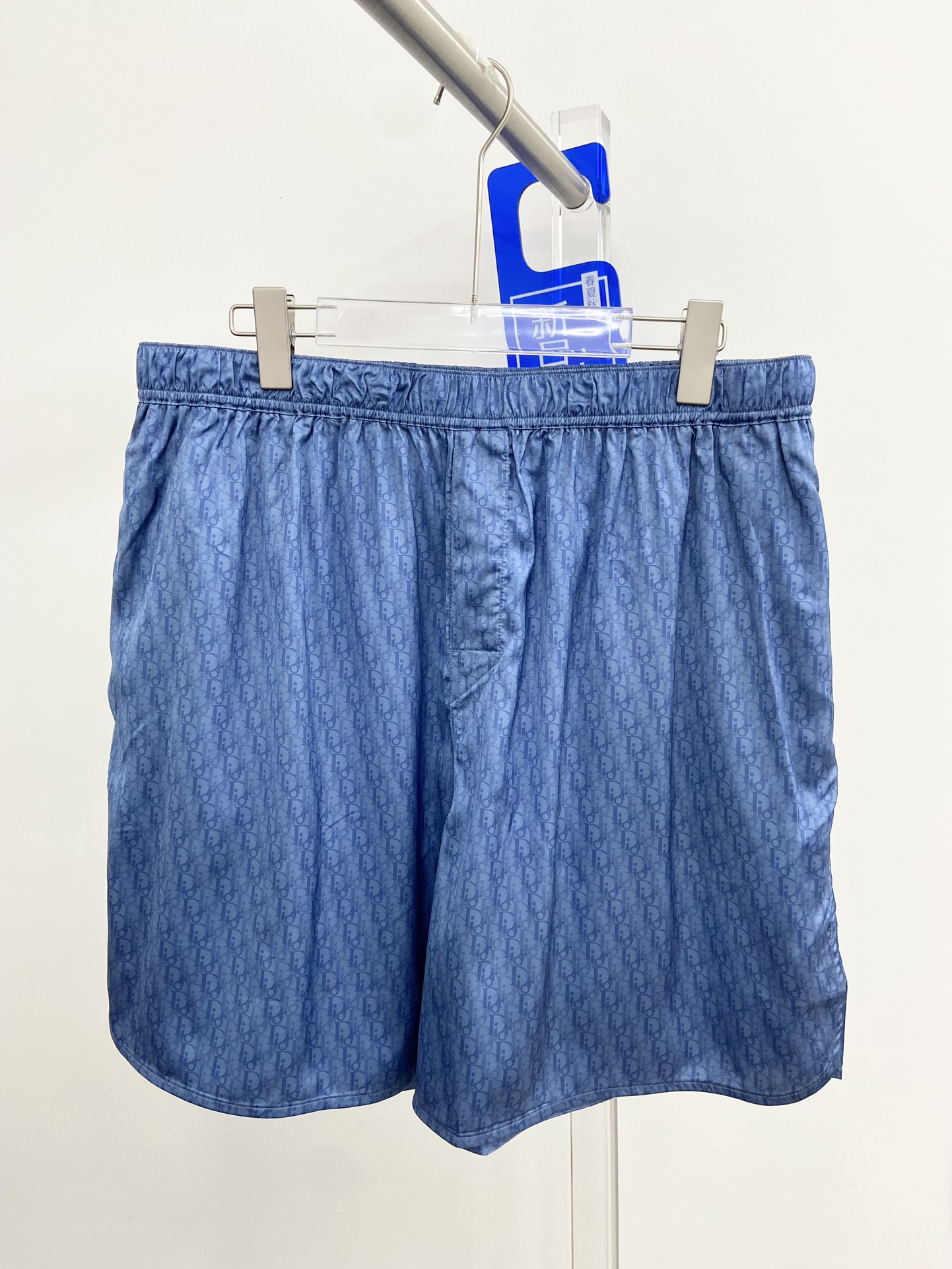 Dior Goed
 Kleding Korte Broek Blauw Afdrukken Unisex Katoen Zomercollectie Oblique Strand