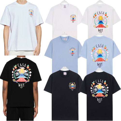 Casablanca Men's Spring/Summer 2025 Logo Print Short Sleeve T-Shirt 1 Casablanca Men's Spring/Summer 2025 Logo Print Short Sleeve T-Shirt