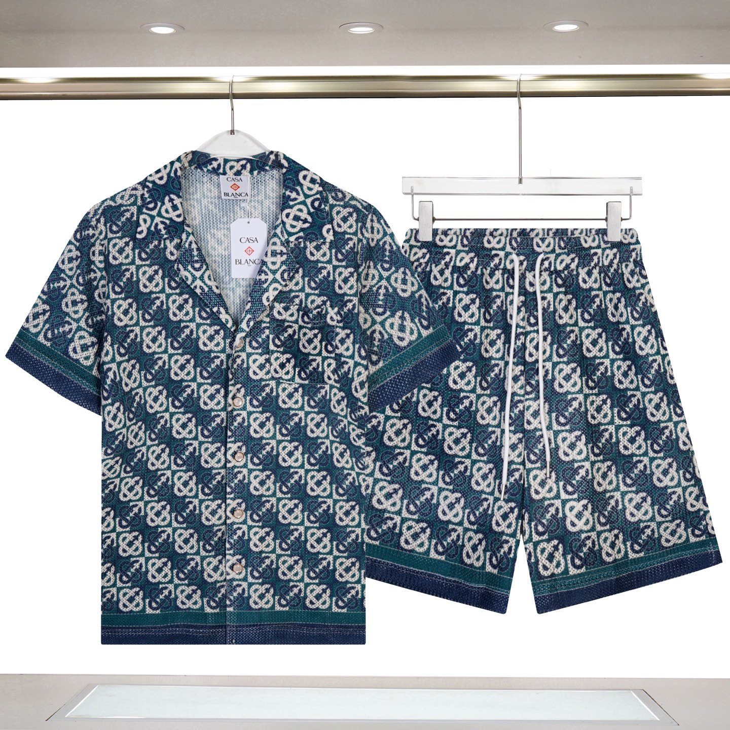 P70 320# C20# Casablanca 卡萨布兰卡 2026年新款 针织短袖 (套装) 码数： M L XL XXL 衣服320# P60 裤子C20# P55