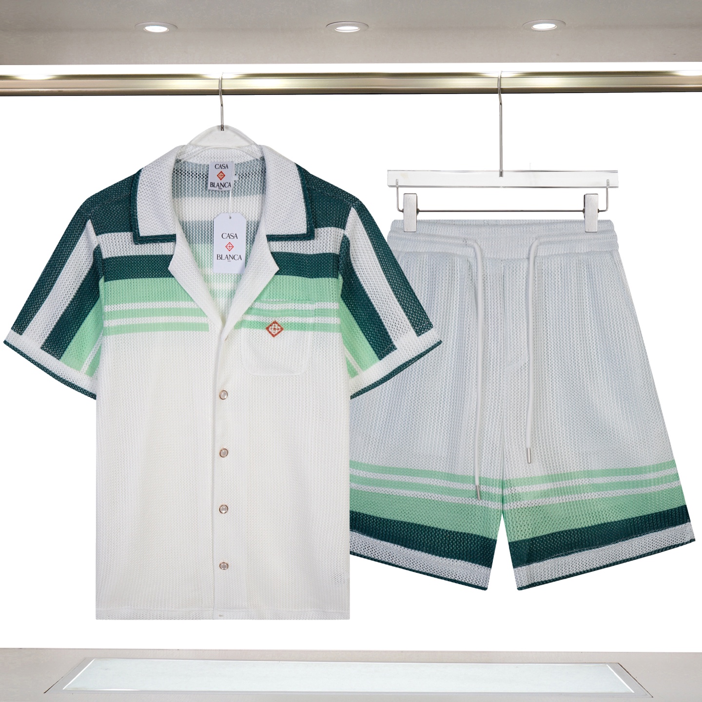 P70 319# C19# Casablanca 卡萨布兰卡 2026年新款 针织短袖 (套装) 码数： M L XL XXL 衣服319# P60 裤子C19# P55