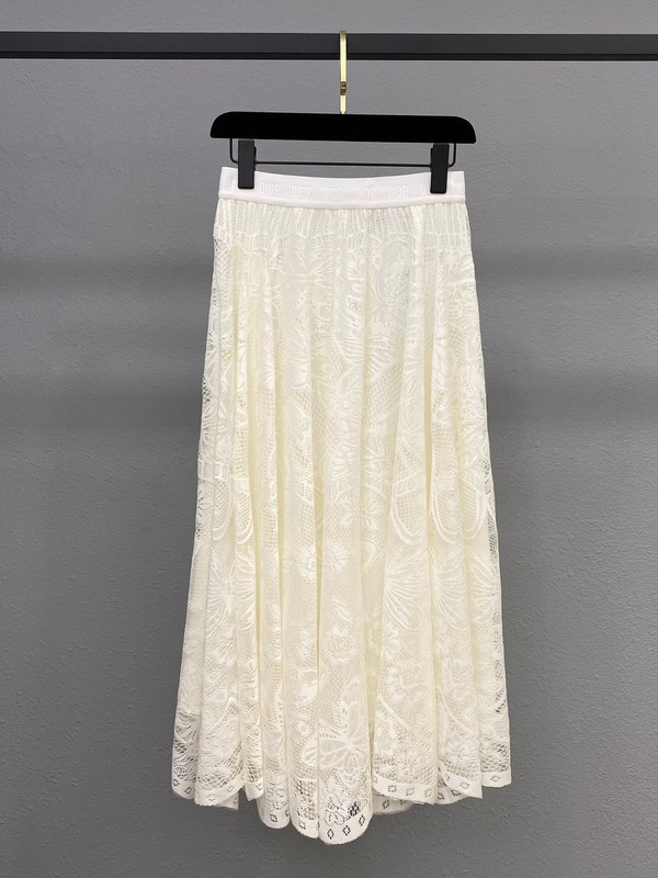 Dior Clothing Skirts Luxury Cheap Replica Openwork Lace Spring/Summer Collection