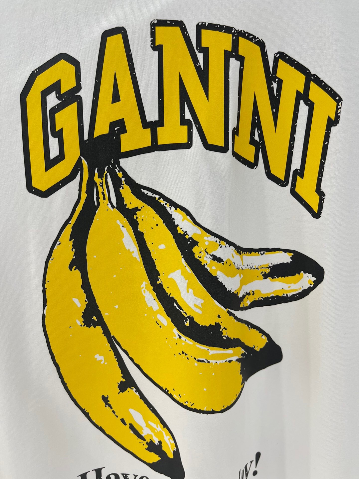 独家首发高端原单品质GAN*I24/新款印花胸前字母香蕉图案短袖T恤低调高级经典版型上身巨显瘦优雅气质减