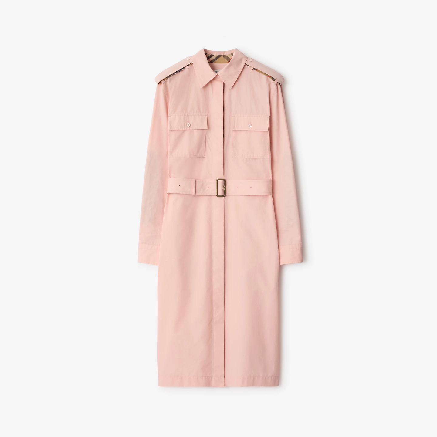 Stylish Burb*r/25 Long-Sleeved Shirt Dress for Flattering Fit and Quality Packaging - 图片 1
