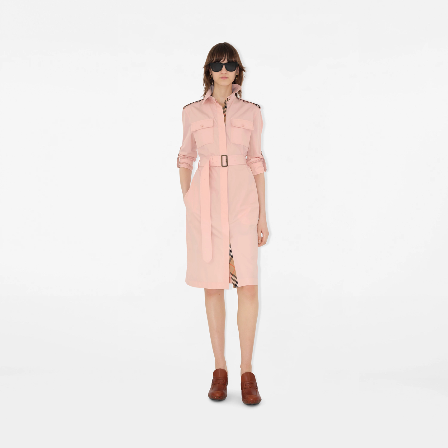 Stylish Burb*r/25 Long-Sleeved Shirt Dress for Flattering Fit and Quality Packaging - 图片 3