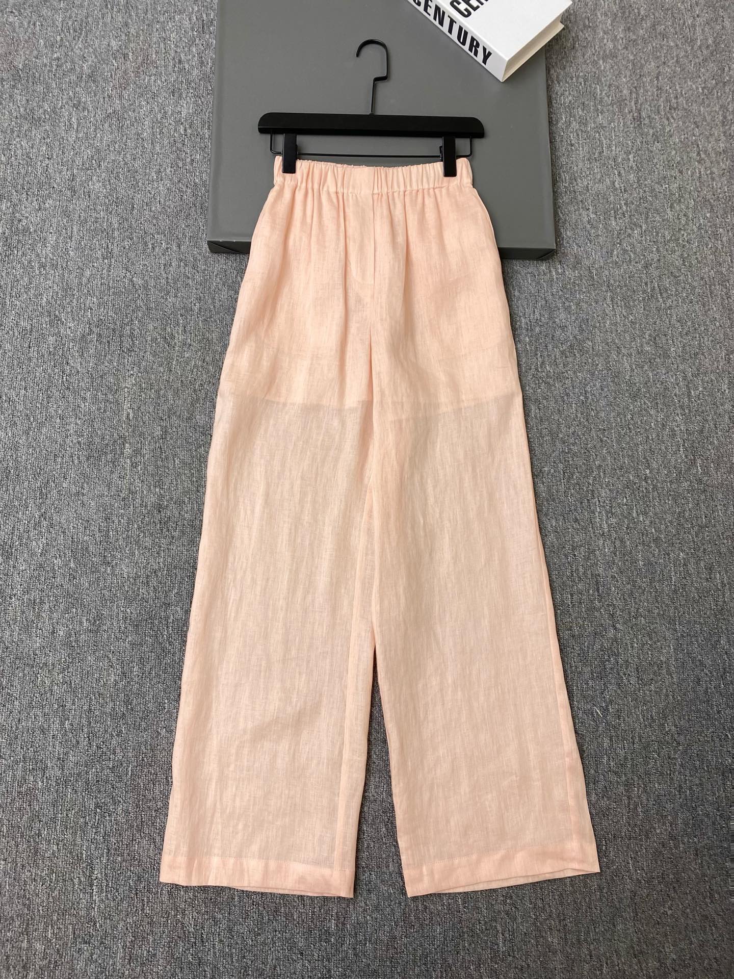 NO:824048,Exclusive first release of original quality Loro Pian*26/spring and summer new linen trousers!  High waist elastic + wide leg design, slimming and taller, pear-shaped body friendly, and great leg shaping!  Off-white/pink/brown SML, women's clothing, loro piana,19860909独家首发原单品质 Loro Pian*26/春夏新款亚麻长裤！高腰松紧+阔腿设计,显瘦显高,梨形身材友好,修饰腿型超赞！米白色/粉色/咖啡色SML,女装,loro piana,,Women's clothing