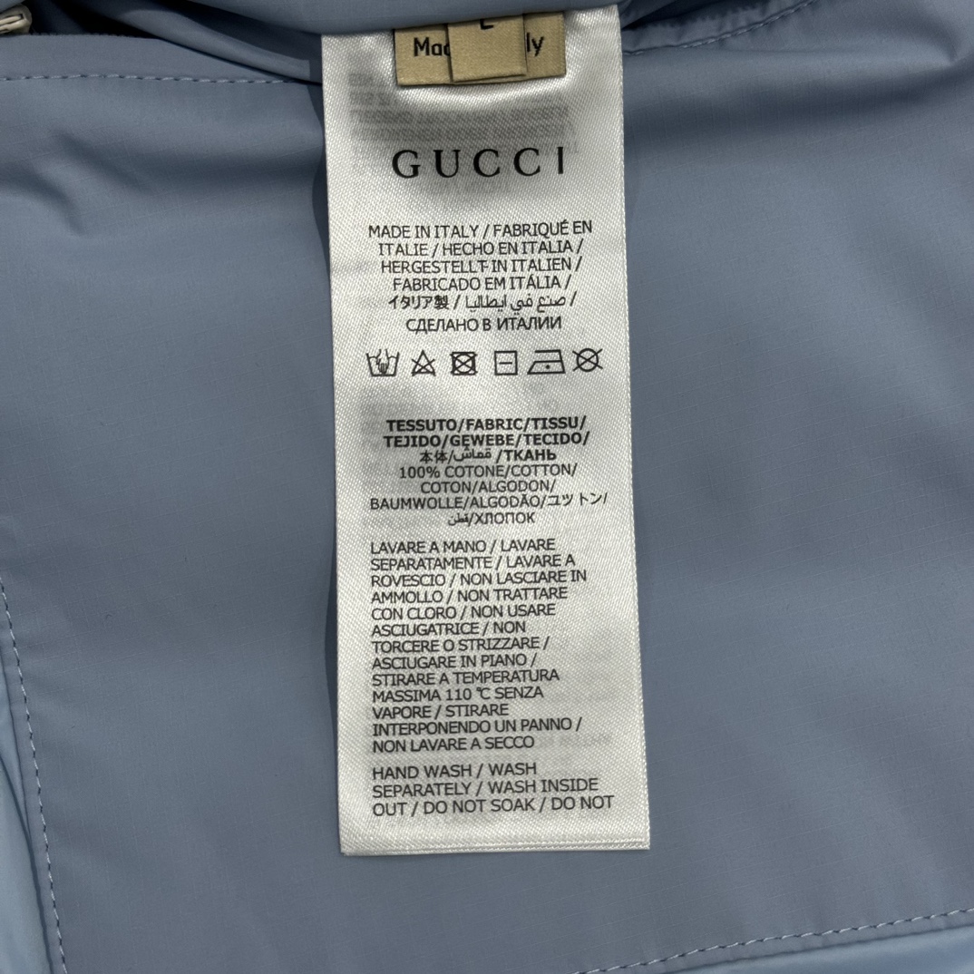 GUCC1SS24Logo拼接连帽含羽绒长袖棉服男款面料锦纶版型合身厚度适中填充物其他衣长常规款图案字母