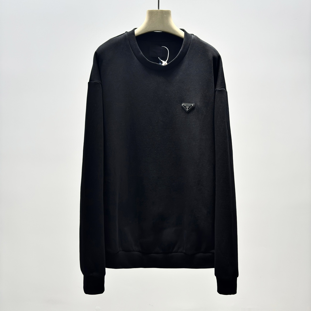 Prada Clothing Sweatshirts Cotton Nylon Re-Nylon Long Sleeve