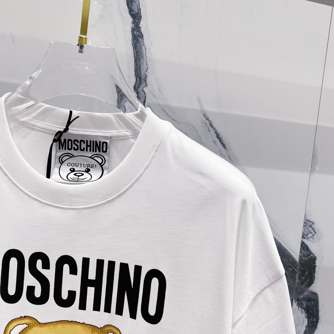 High-Quality Moschino Bear Logo T-Shirt in Black and White, XS-L Sizes Available - 图片 3