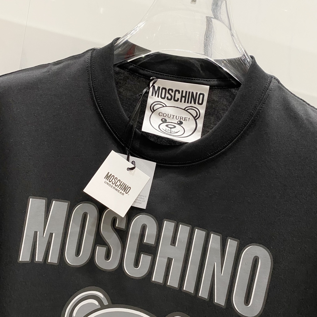 High-Quality Moschino Grey Bear T-Shirt in 260g Fabric with Fashion Personality - 图片 7