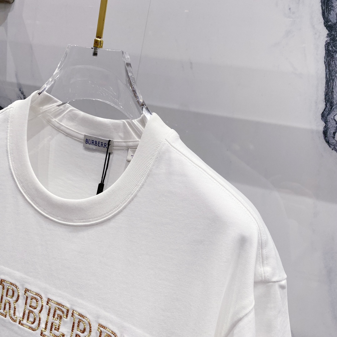 Burberry Logo Embroidered Cotton T-Shirt - Modern Fit 4 i1734284466 299 4