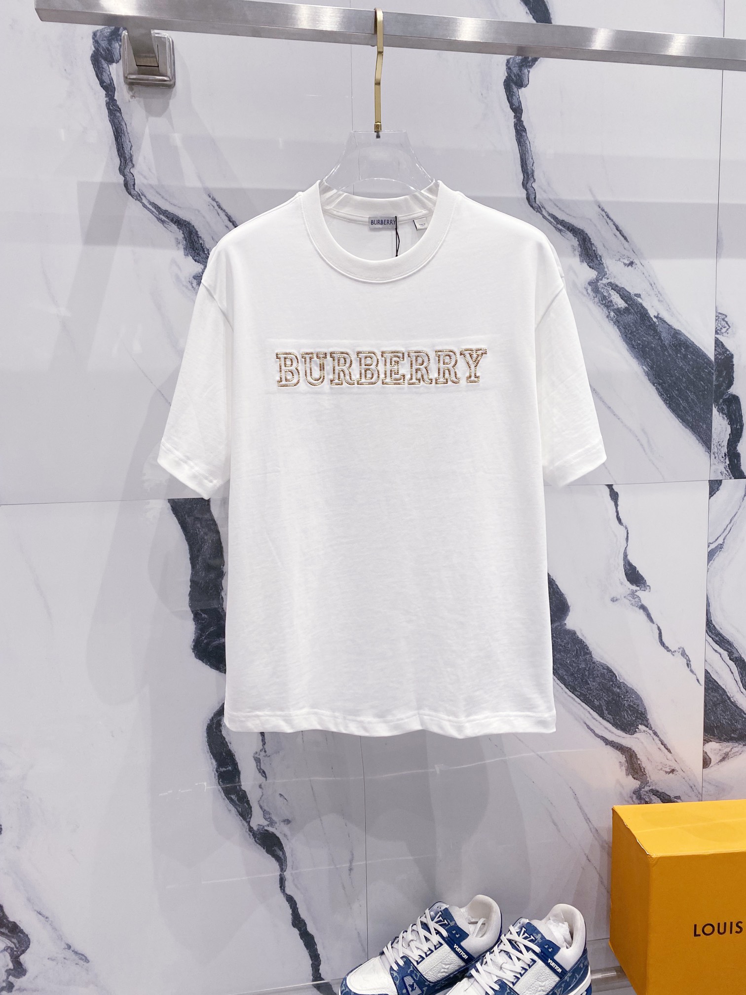Burberry Logo Embroidered Cotton T-Shirt - Modern Fit 2 i1734284466 6201 1