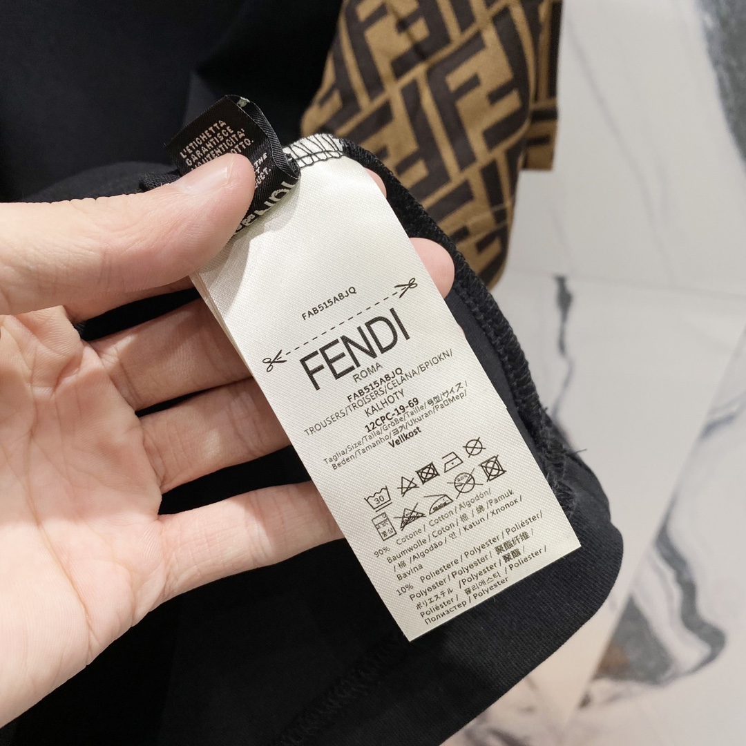 Fendi FF Logo Sleeve Cotton T-Shirt | Round Neck, Short Sleeve 10 i1734287209 2445 2