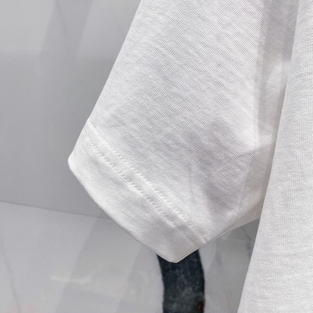 High-Quality GucCI T-Shirt Replica with 1921 Logo Embroidery, 320g, Black/White, S-XL. - 图片 8