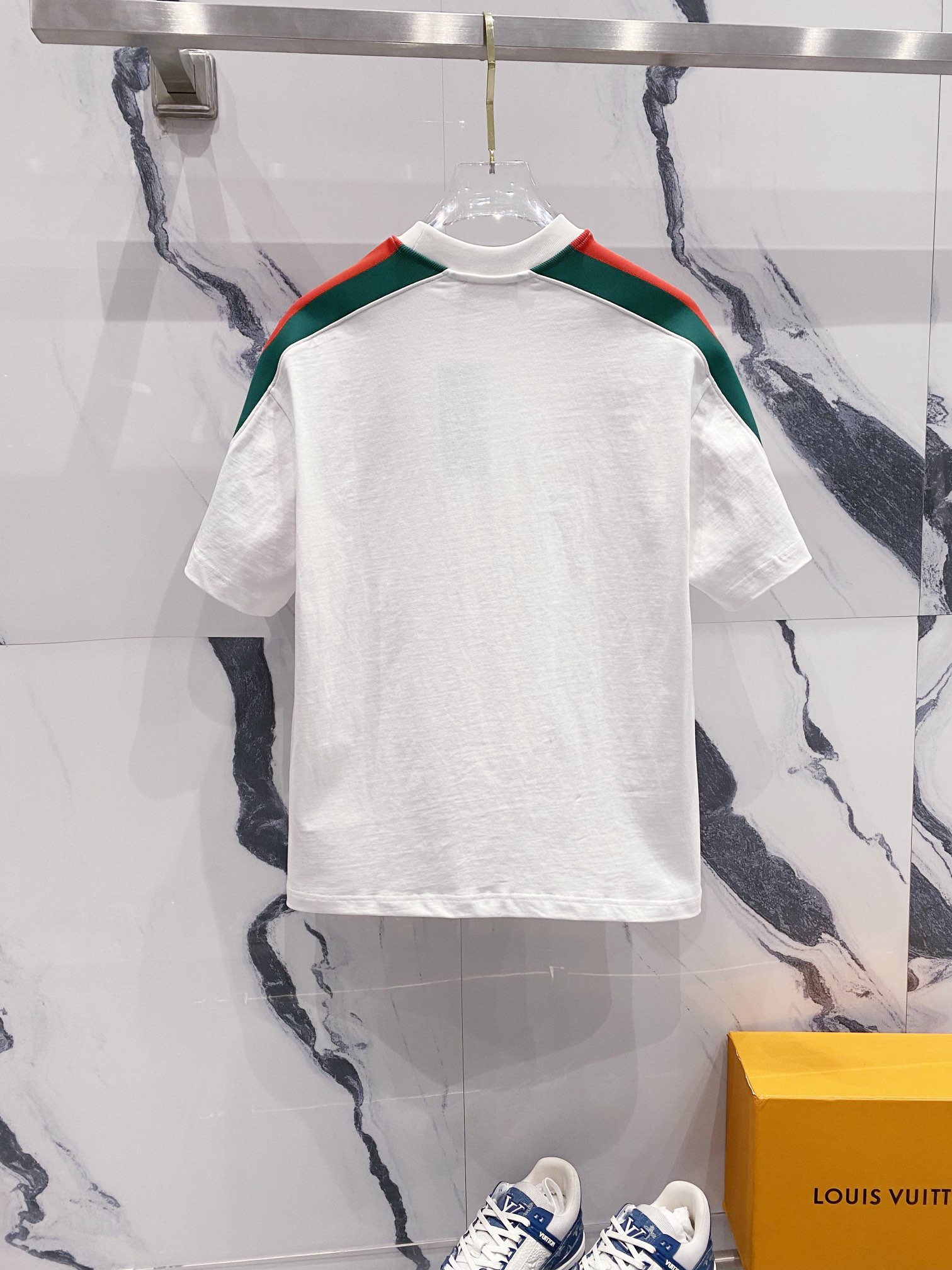 High-Quality GucCI T-Shirt Replica with 1921 Logo Embroidery, 320g, Black/White, S-XL. - 图片 2
