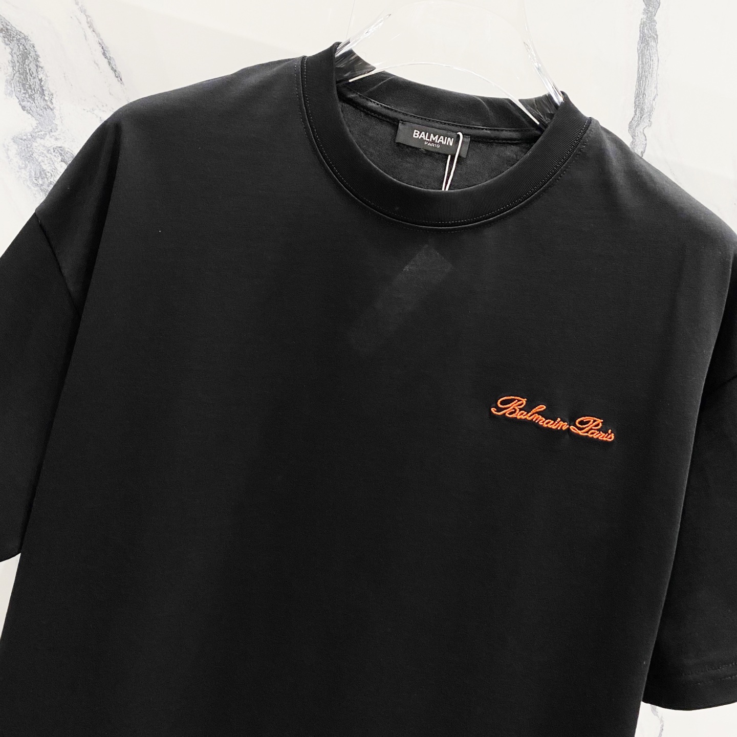 High-Quality Balmain Embroidered T-Shirt in Black and Almond Colors – XS-L Sizes - 图片 9