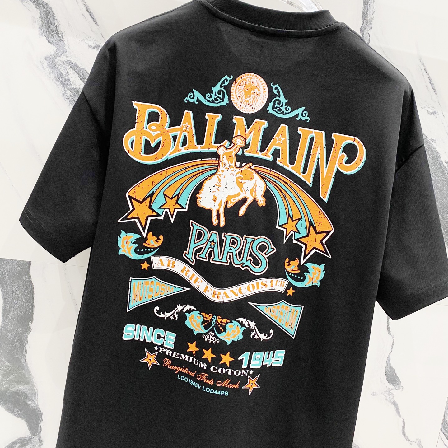High-Quality Balmain Embroidered T-Shirt in Black and Almond Colors – XS-L Sizes - 图片 7