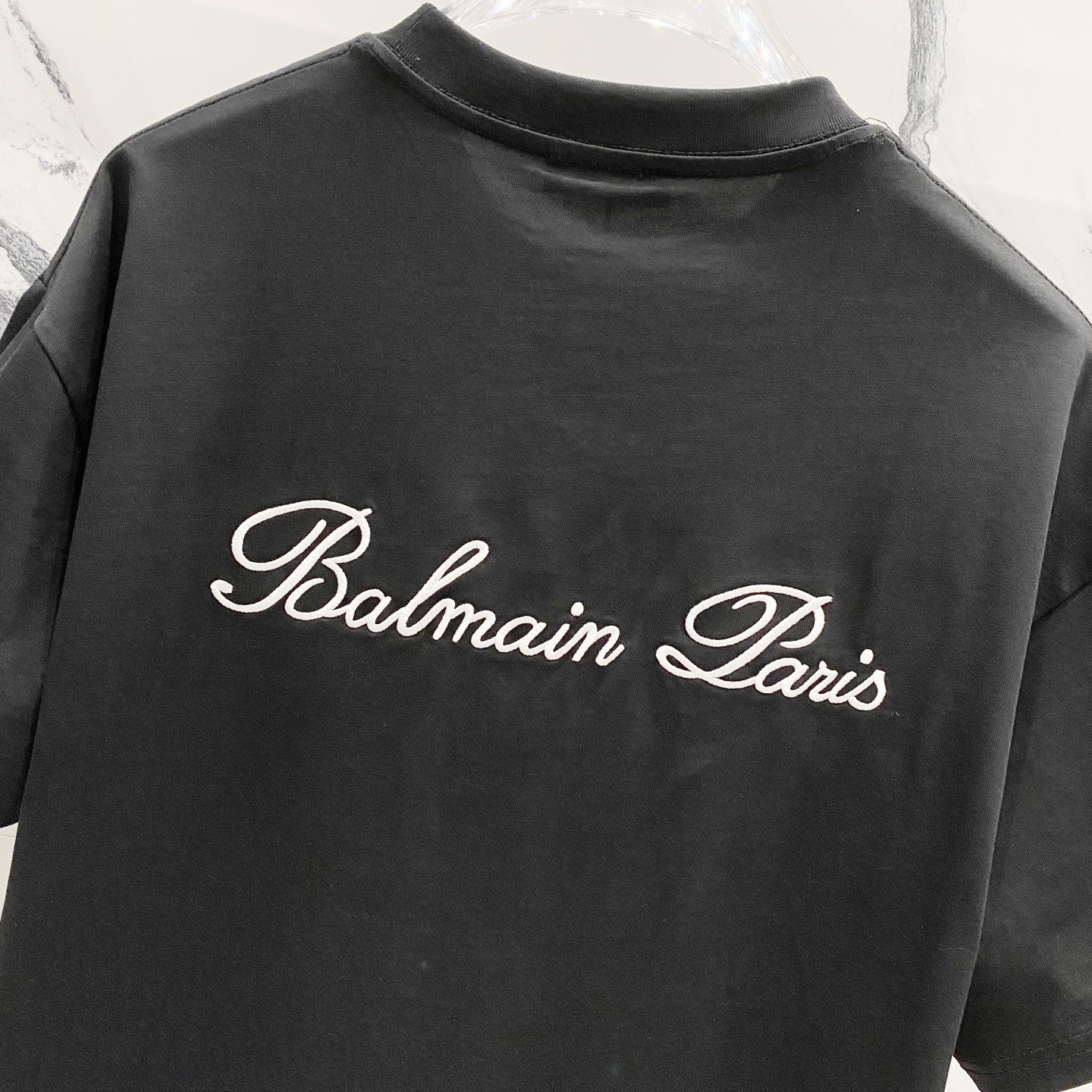 High-Quality Balmain Short Sleeve T-Shirt with Brand Logo Embroidery – Official Sync - 图片 9