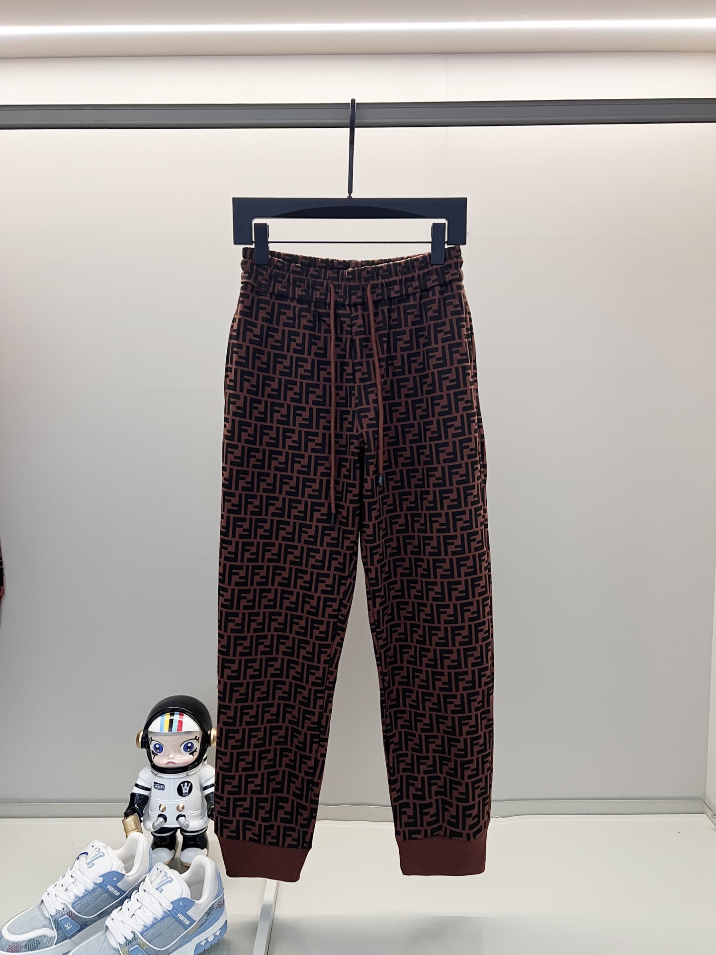 Fendi Brown Patterned Drawstring Pants