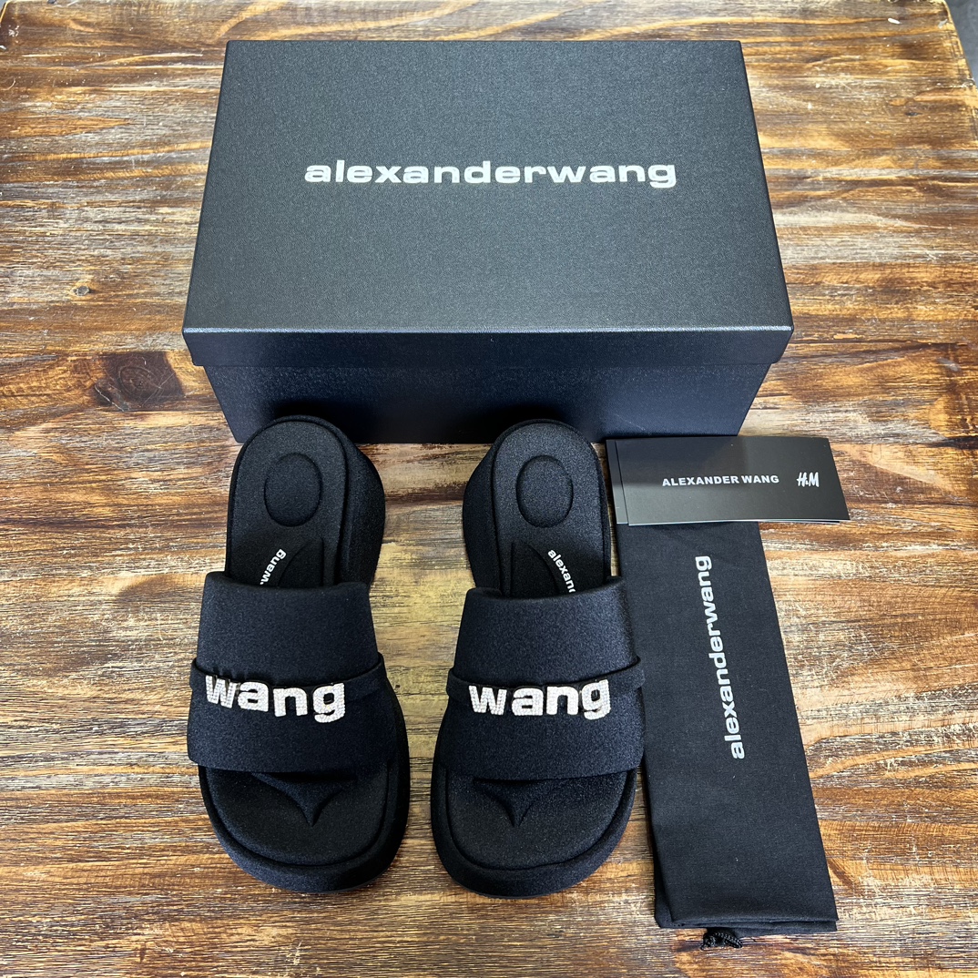 Alexander Wang נעליים נעלי פלטפורמה נעלי בית קיץ מסין 2024
 PU גומא אוסף האביב/הקיץ