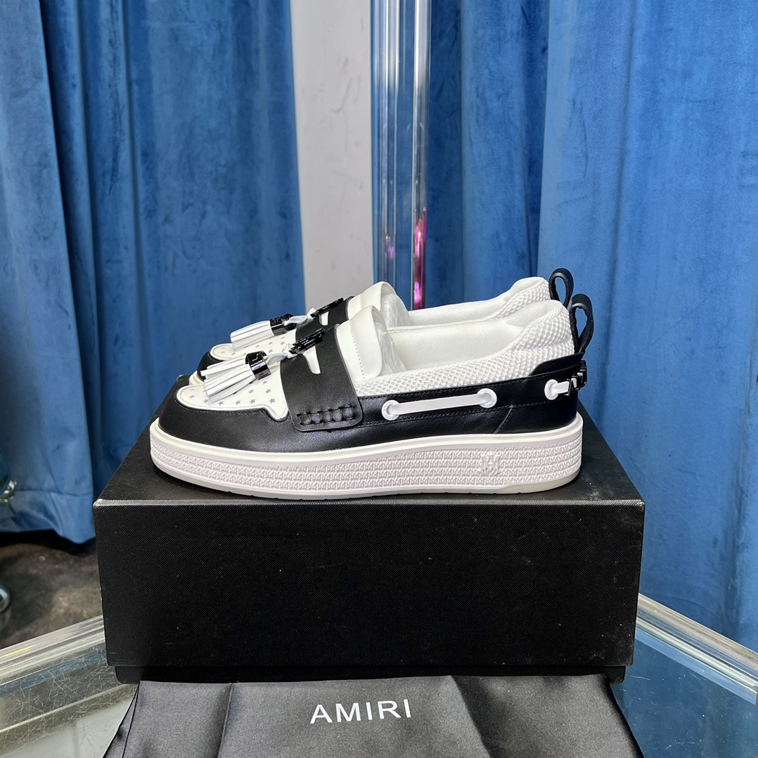 Amiri Zapatos de piel Oxford Réplica mejor
 Marrón Cuero de vaca Gasa Caucho Colección otoño – invierno Casual