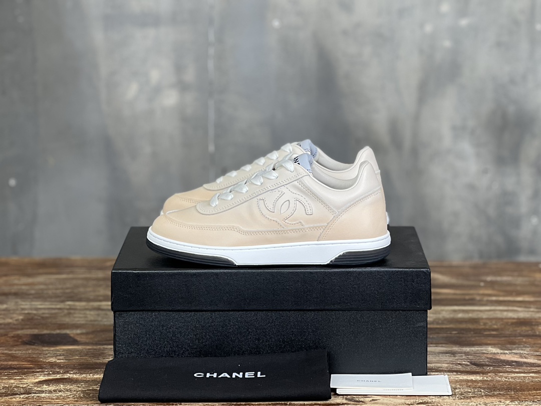 Chanel Shoes Sneakers Outlet 1:1 Replica
 Black White Women Chamois Cowhide Rubber Sheepskin Spring/Summer Collection Casual