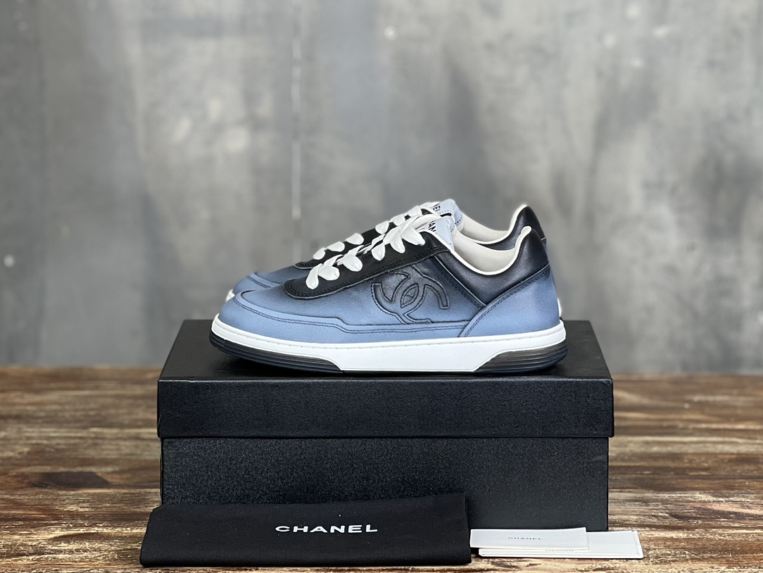 Chanel Buy Shoes Sneakers 7 Star Collection
 Black White Women Chamois Cowhide Rubber Sheepskin Spring/Summer Collection Casual