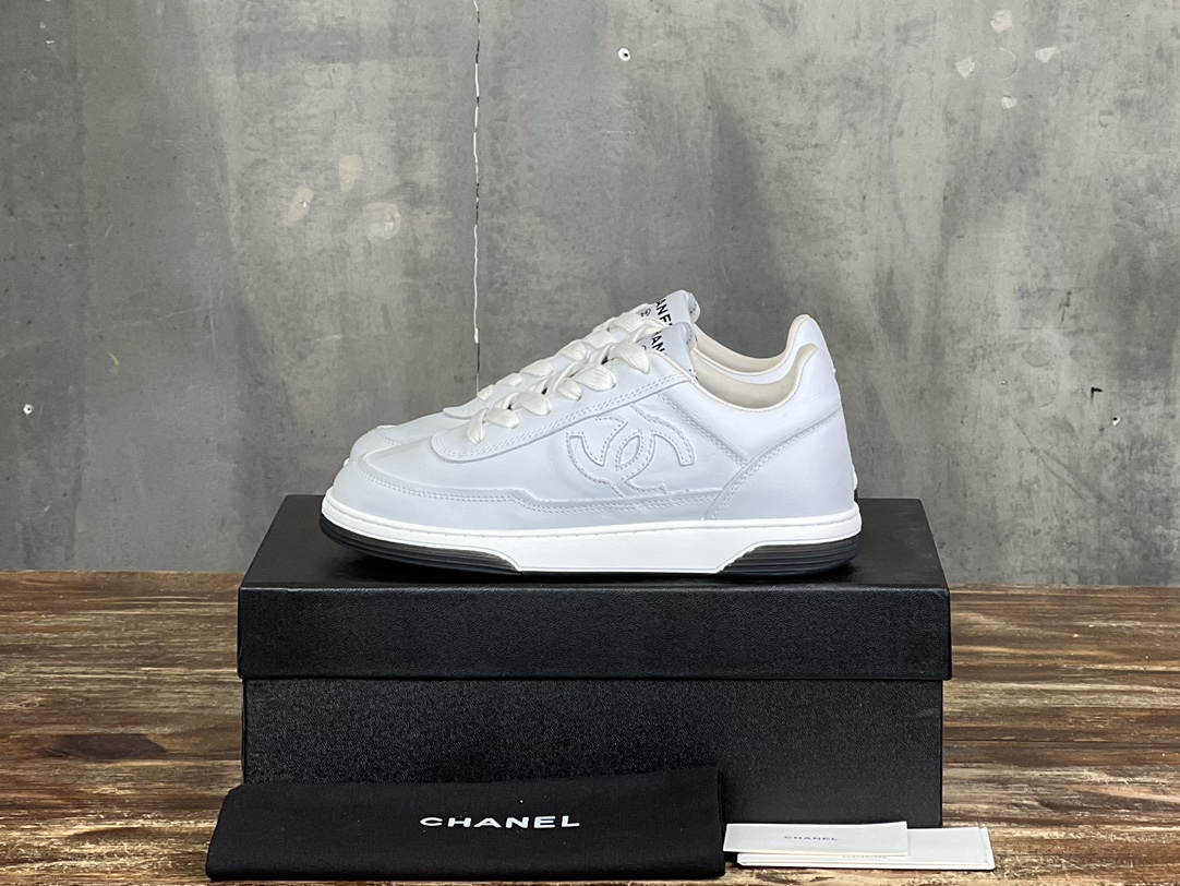 Chanel Shoes Sneakers Cheap Wholesale
 Black White Women Chamois Cowhide Rubber Sheepskin Spring/Summer Collection Casual