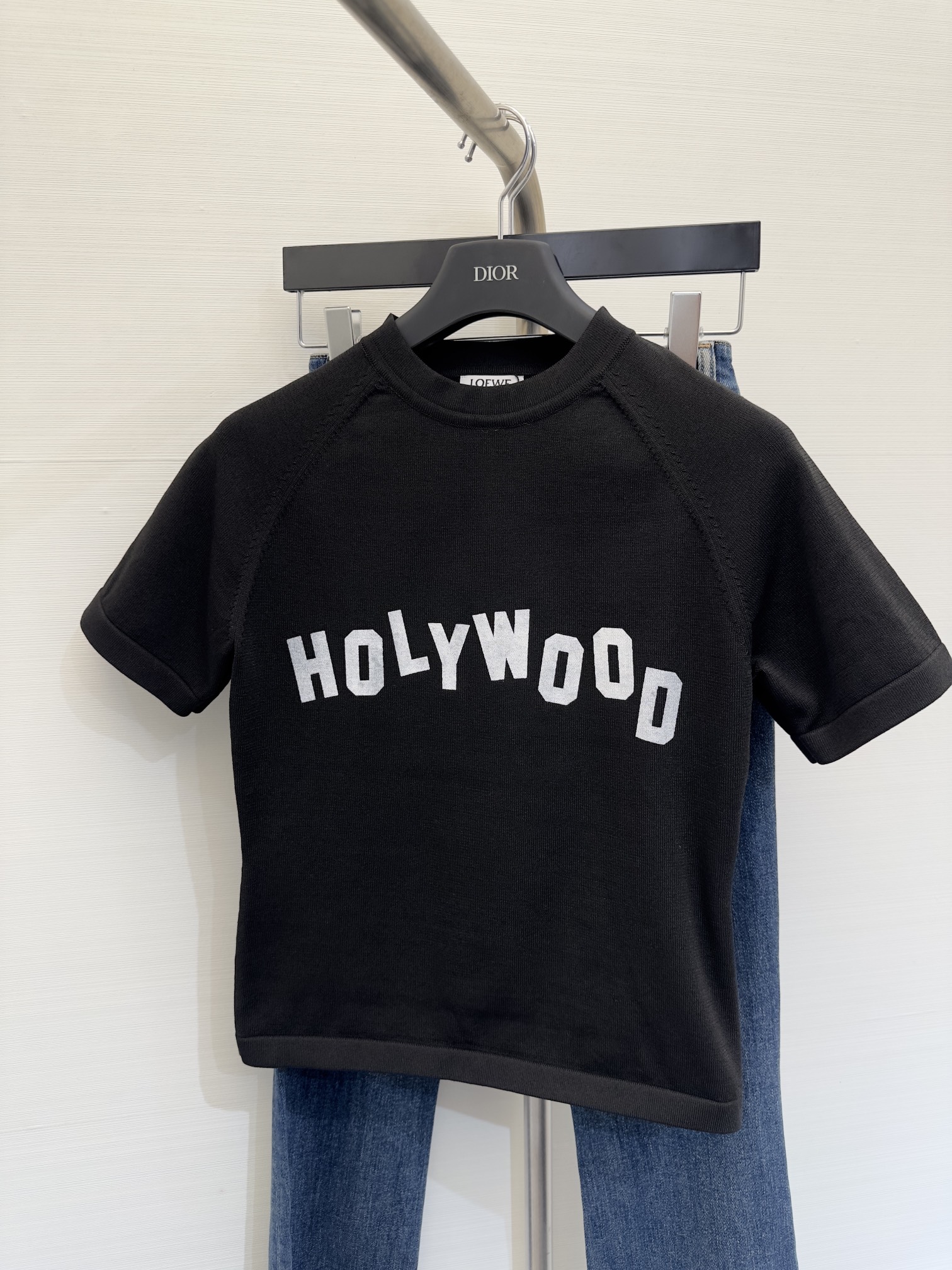 NO:307279,Early spring new style solid color simple letter round neck knitted short sleeve color white black Size number, T-shirt, alexander wang19860909早春新款 纯色简约字母圆领针织短袖 颜色白色 黑色 码数,,T-shirt,alexander wang,Women's clothing