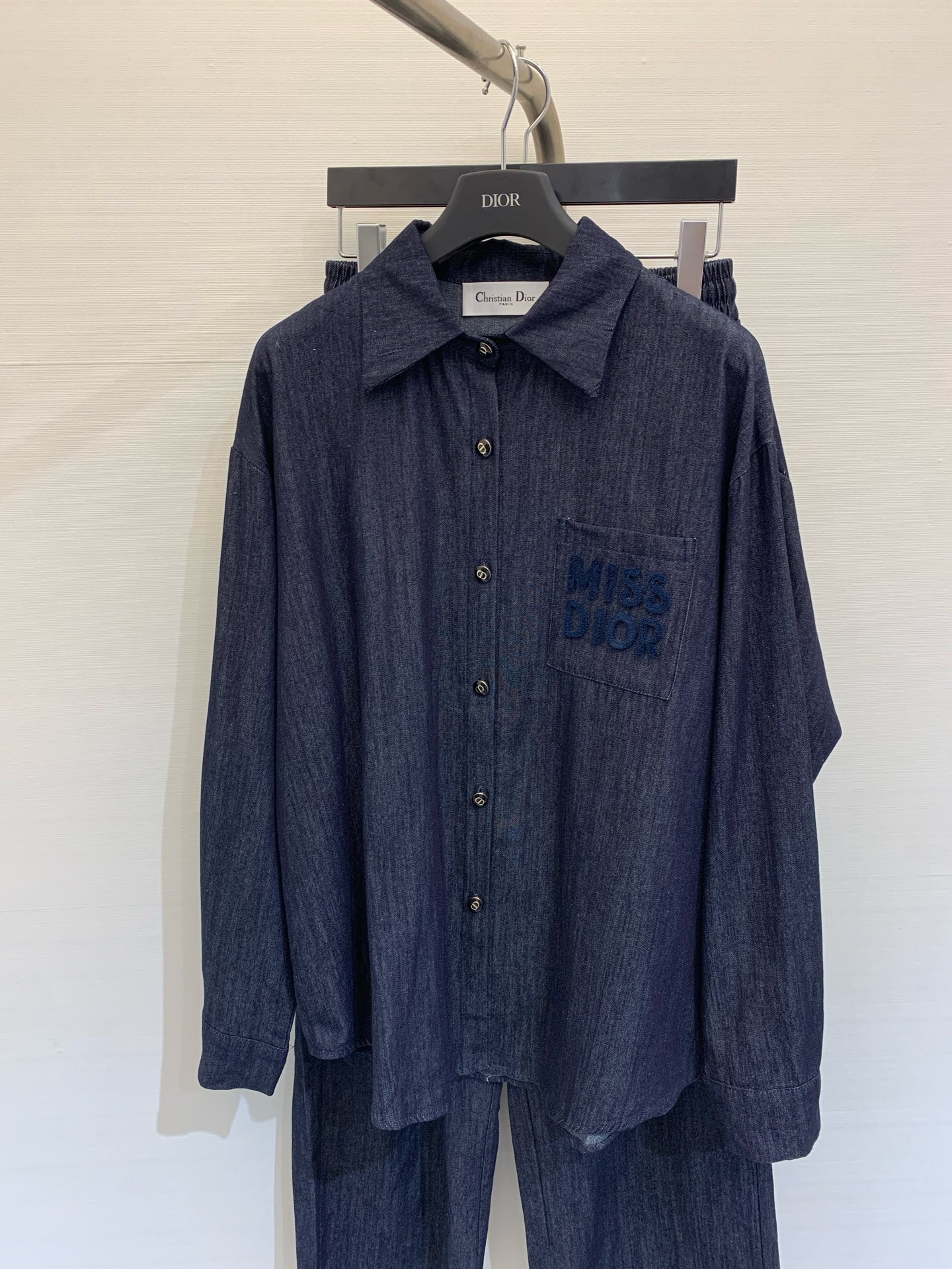 NO:318245,* New summer style flocking thin denim suit denim shirt wide-leg casual jeans thin design perfect for summer iconic flocking craft 