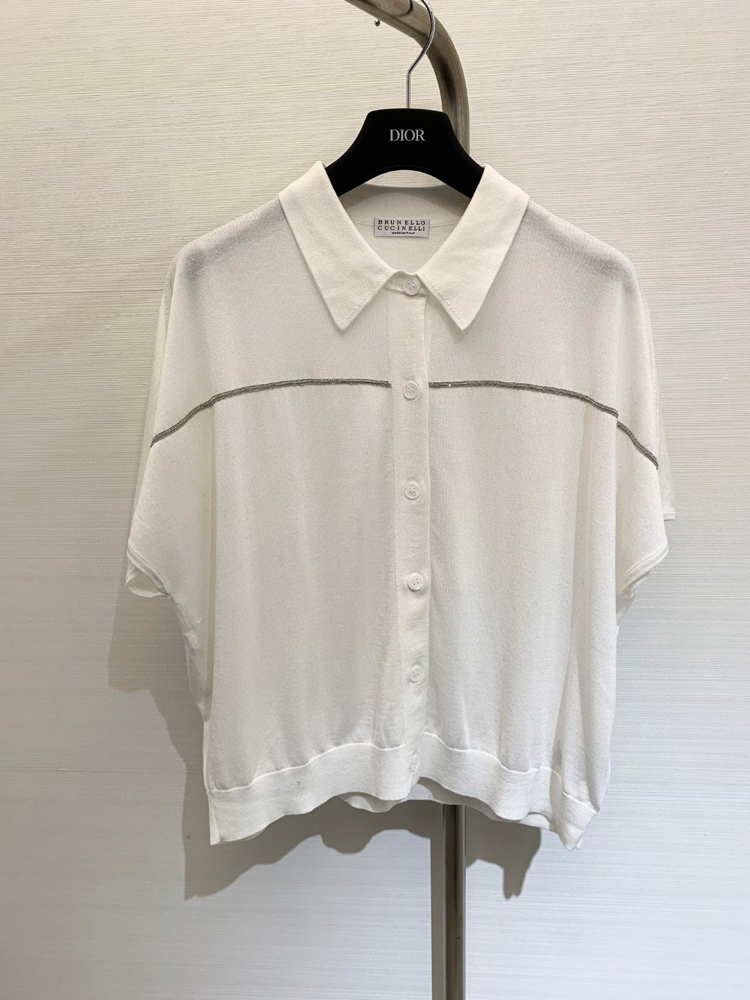 NO:318261,2025 new summer style, collar silk cotton knitted cardigan, wool Tianshi cotton mixed fabric, light and comfortable, super versatile color green white hidden blue code number, alexander wang198609092025 夏季新款 领丝绵针织开衫,羊毛天丝棉混坊面料,轻薄舒适,超百搭 颜色绿色 白色 藏蓝 码数,,alexander wang,Women's clothing