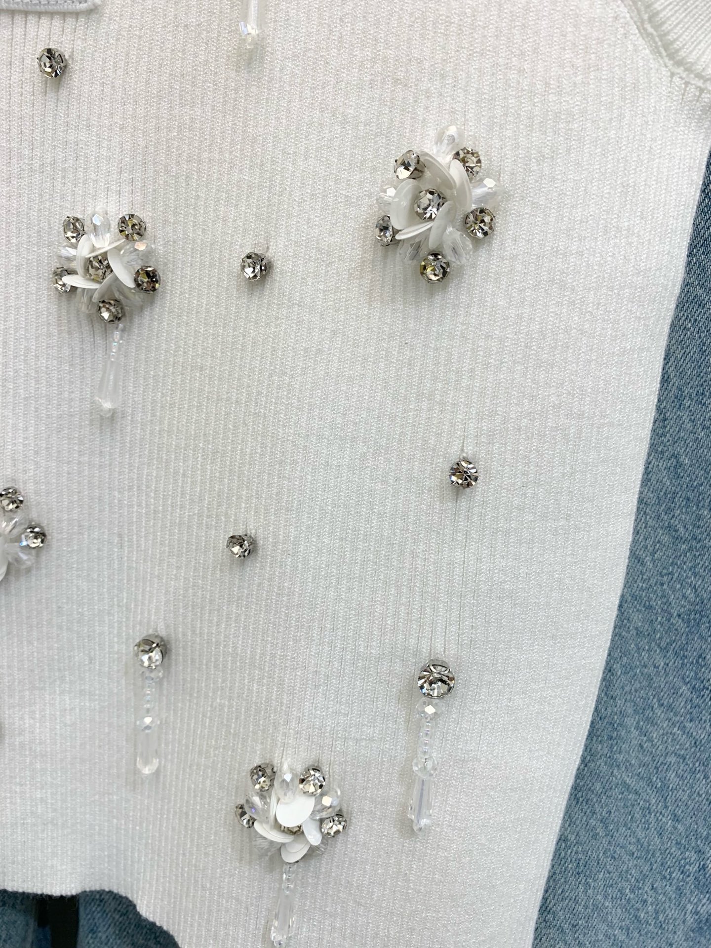 Miu Miu Rhinestone Embellished Vest - Handmade, Slim Fit, Versatile Style 7 i1745765406930 1236 0 5