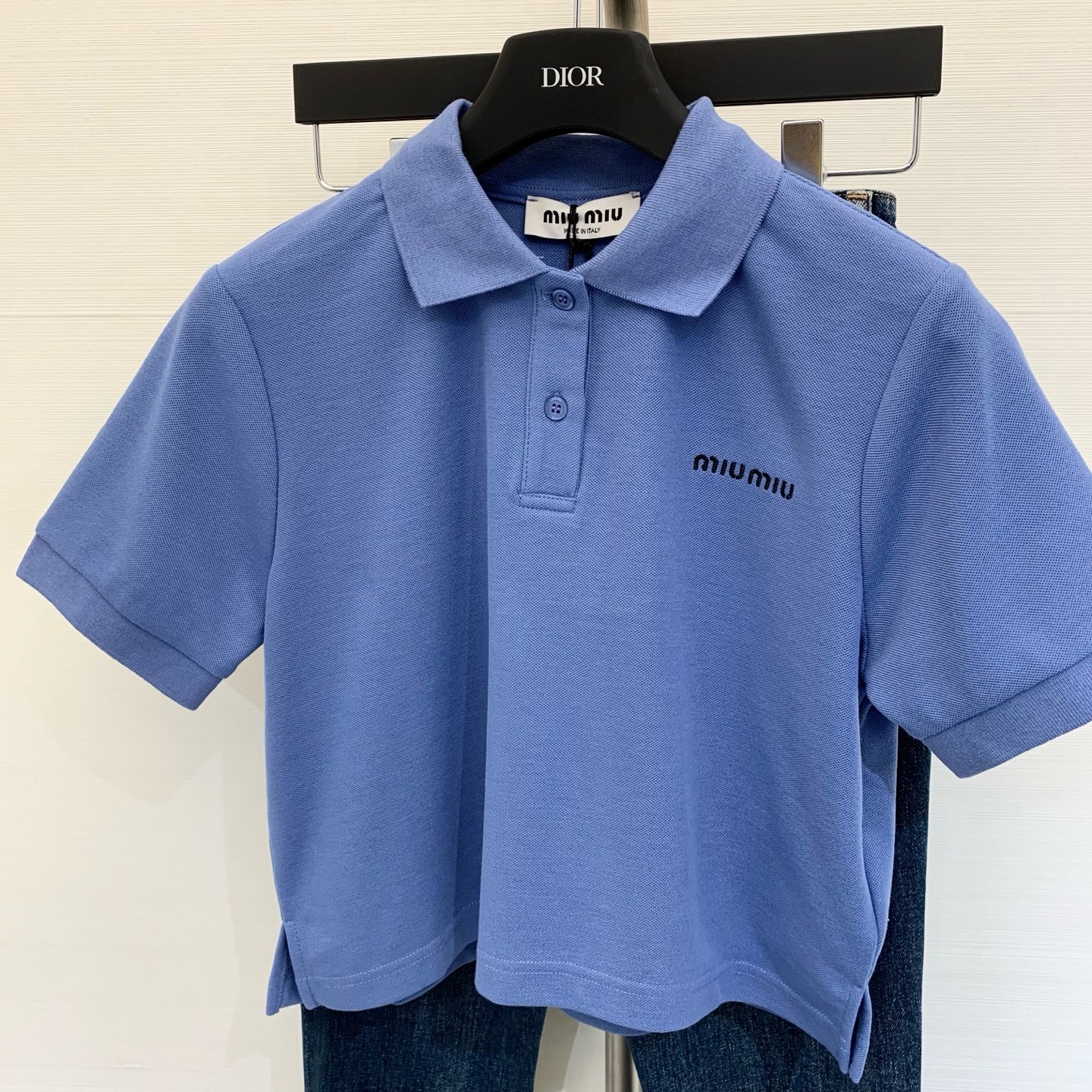 MIUUMIU 2025 Summer Polo T-Shirt, High Waist, Embroidered, Breathable Cotton 3 i1746168140791 4701 0 1